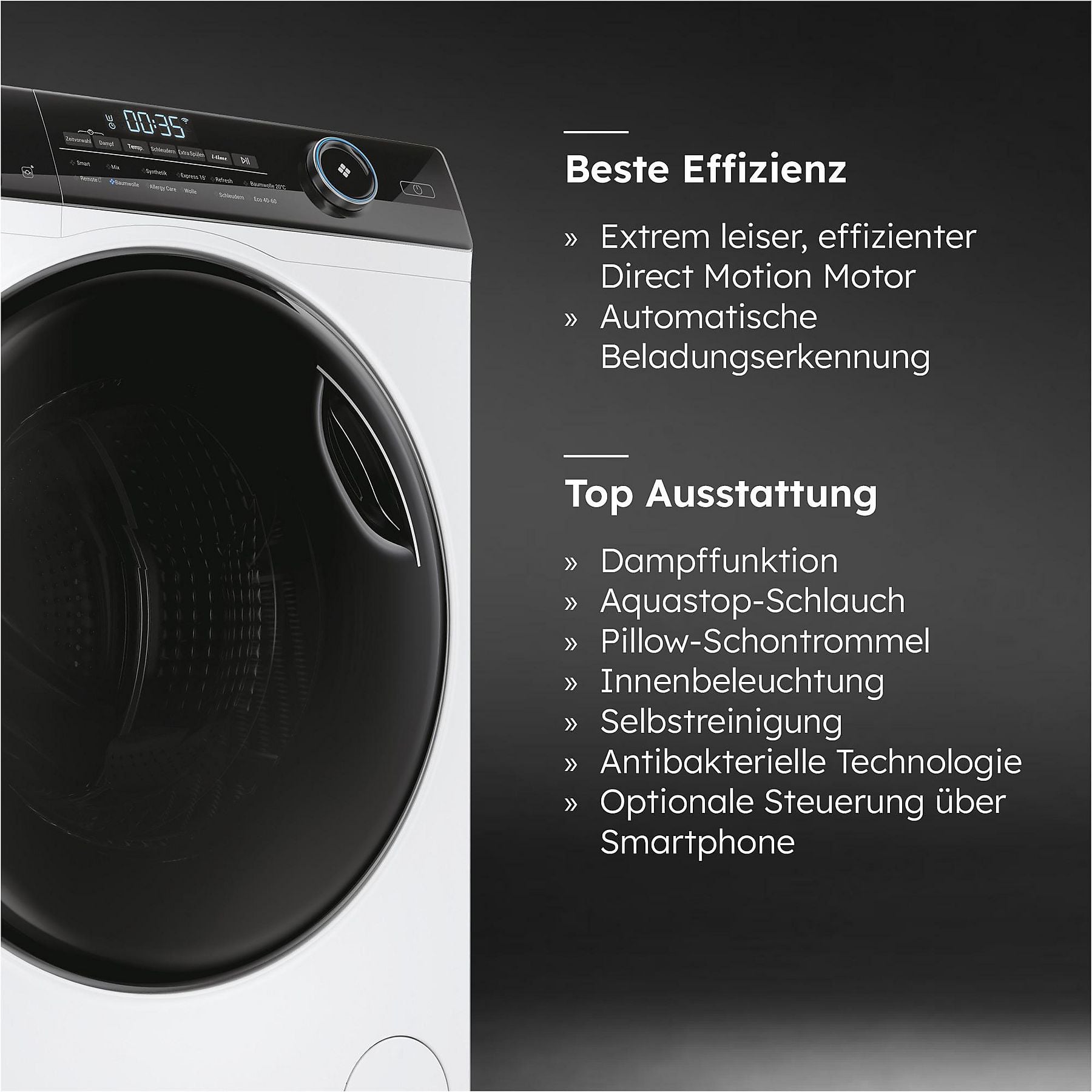 HAIER HW 100-B 14959 U 1 DE Waschmaschine (10 kg, 1300 U/Min., A) HAIER