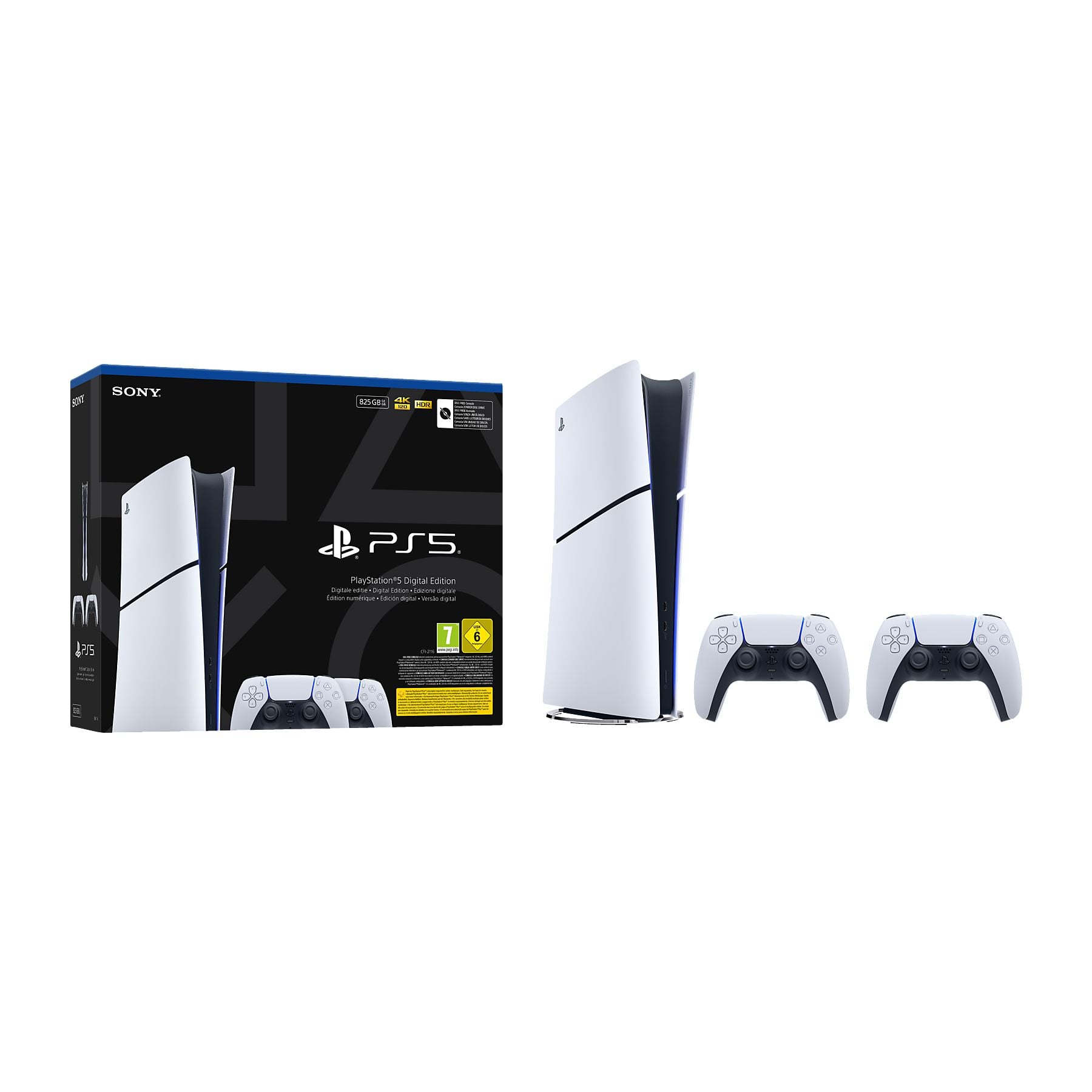 SONY PlayStation®5 - Digital-Edition - 2x DualSense® Wireless-Controller Bundle SONY