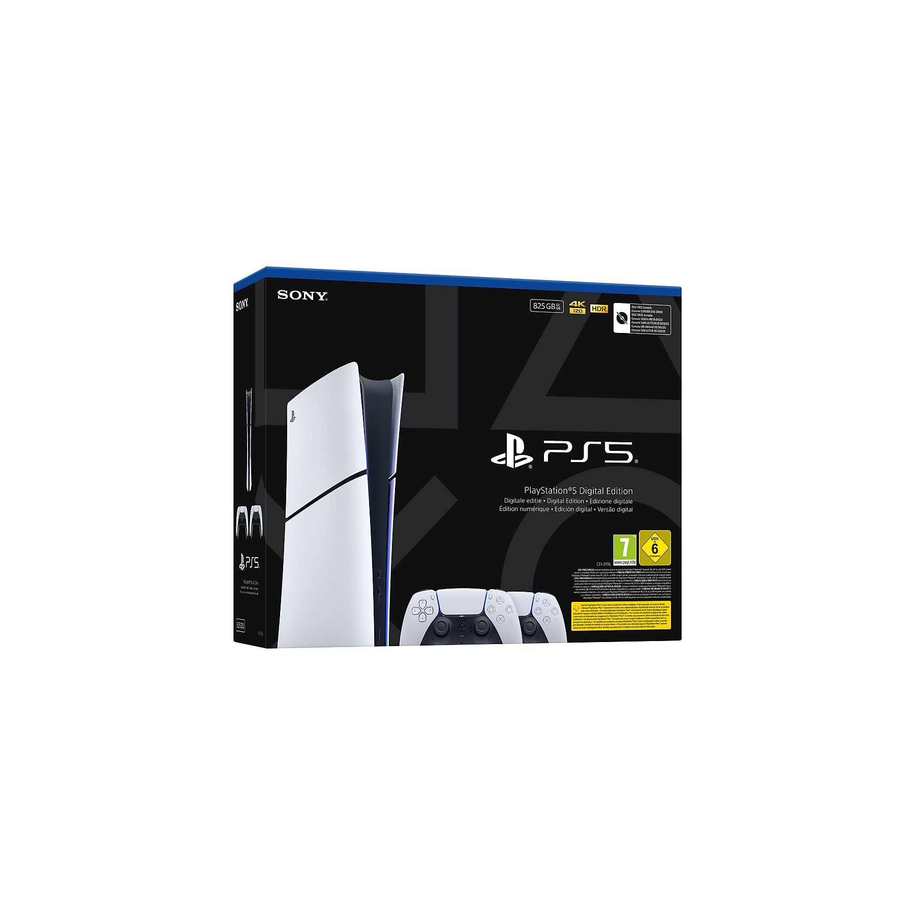 SONY PlayStation®5 - Digital-Edition - 2x DualSense® Wireless-Controller Bundle SONY