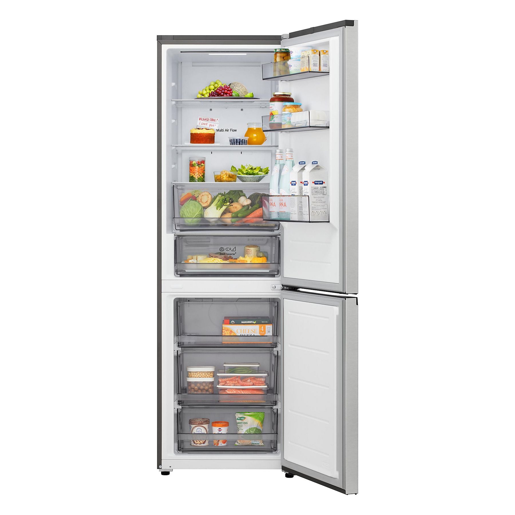 LG GBBSJ1CCPY Serie J Fit&Max Kühlgefrierkombination (C, 333 l, 1860 mm hoch, Prime Silver) LG