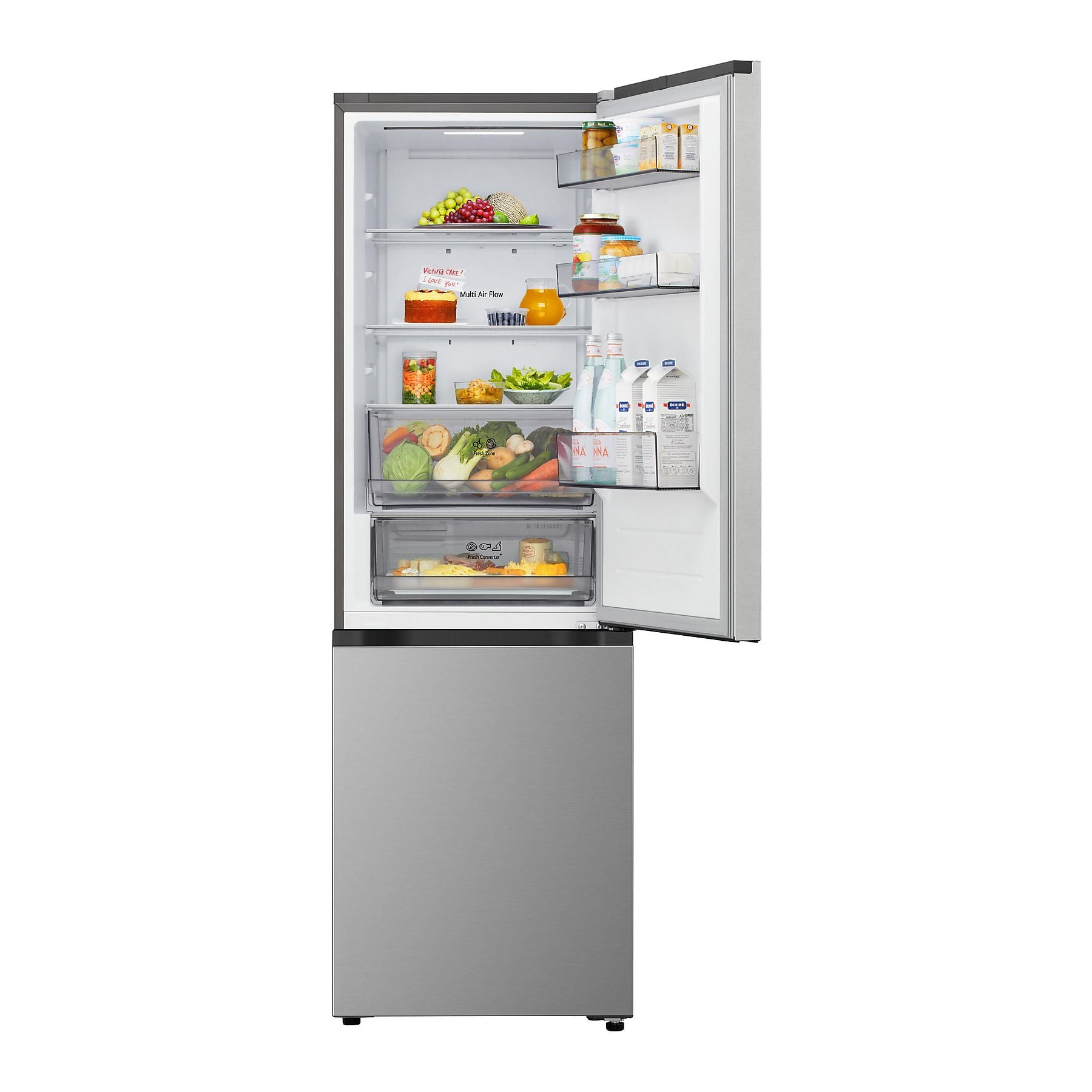 LG GBBSJ1CCPY Serie J Fit&Max Kühlgefrierkombination (C, 333 l, 1860 mm hoch, Prime Silver) LG