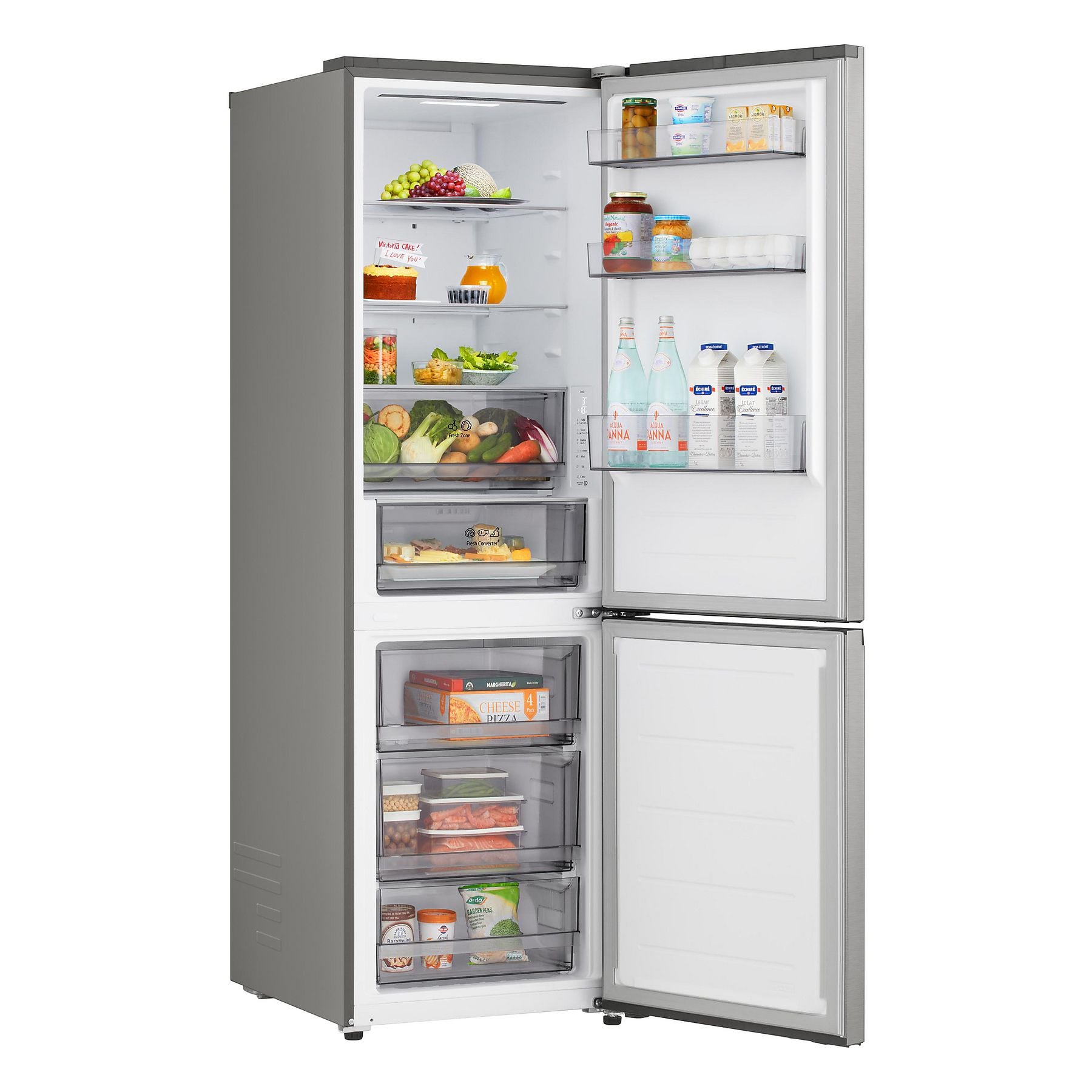 LG GBBSJ1CCPY Serie J Fit&Max Kühlgefrierkombination (C, 333 l, 1860 mm hoch, Prime Silver) LG