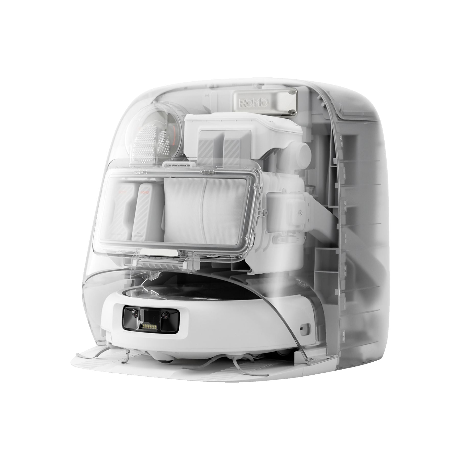 DJI VC ROMO P mit Wischfunktion und transparentem Design, Saugroboter DJI