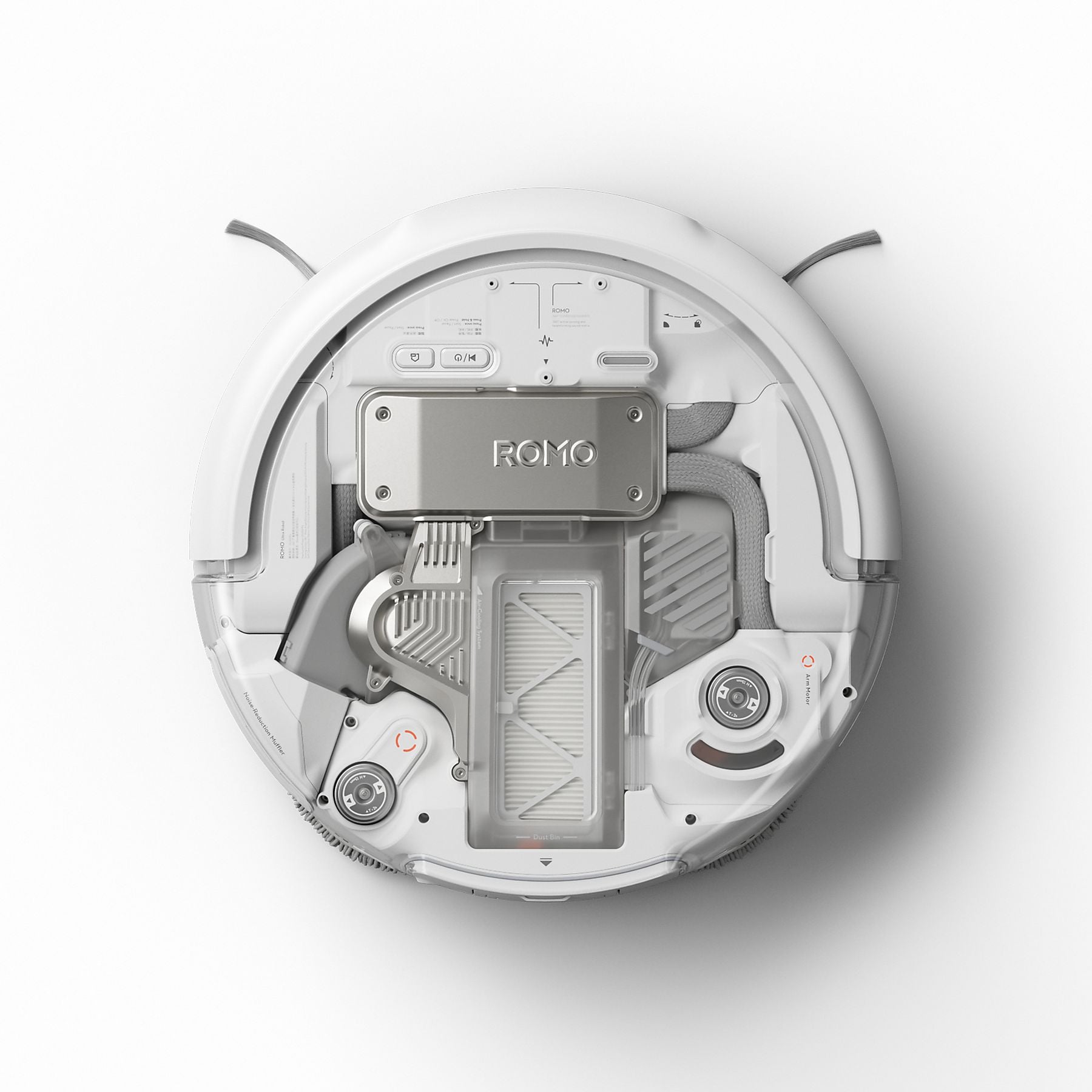 DJI VC ROMO P mit Wischfunktion und transparentem Design, Saugroboter DJI