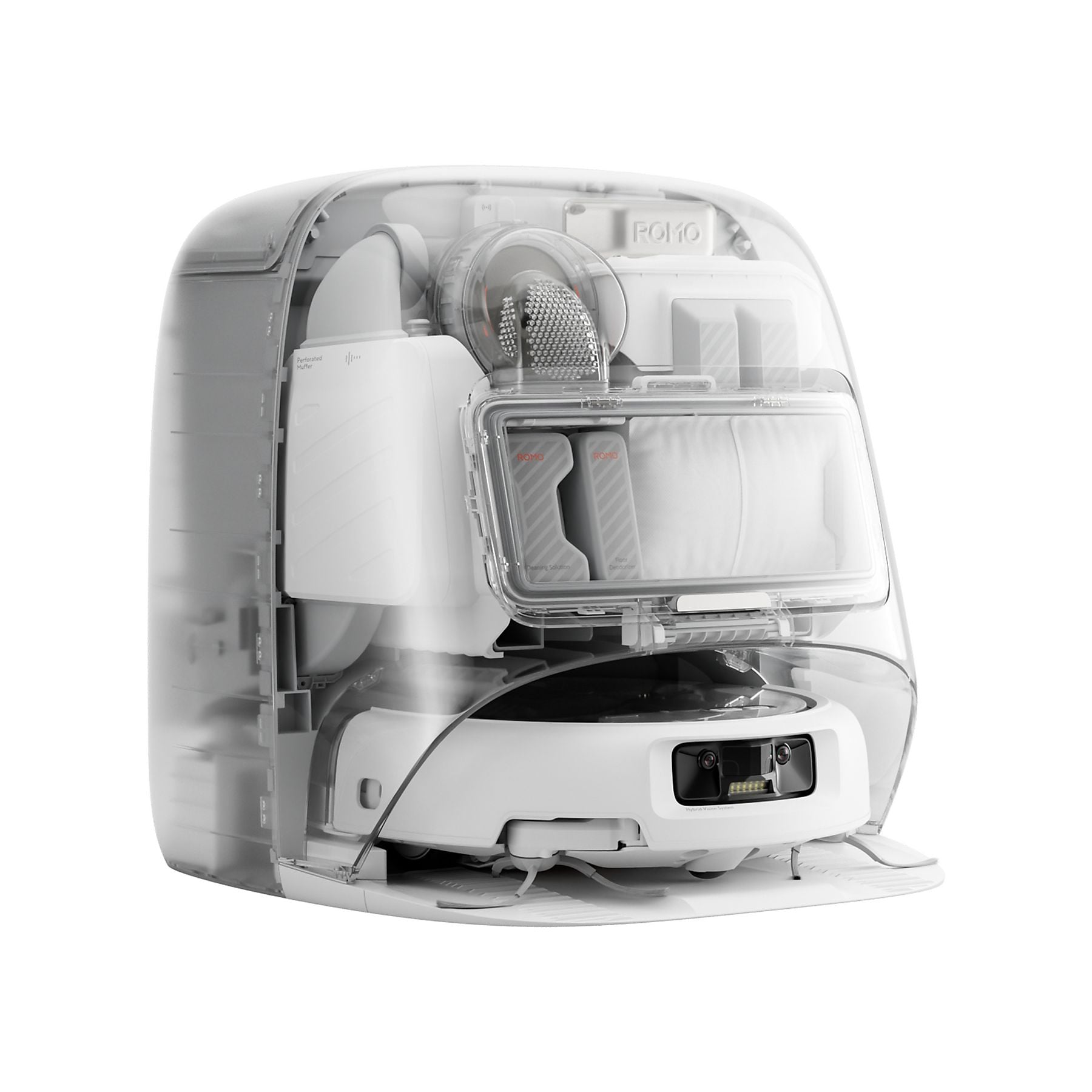 DJI VC ROMO P mit Wischfunktion und transparentem Design, Saugroboter DJI