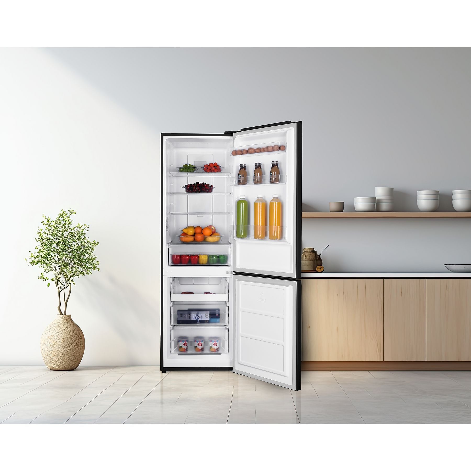 OK. OFK 611-1 E NF IN Kühlgefrierkombination (E, 293 l, 1854 mm hoch, Inox) OK.
