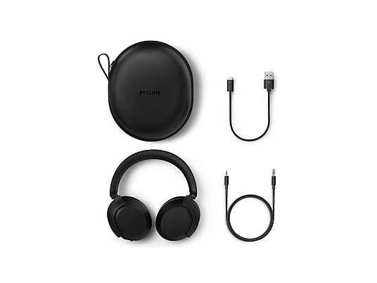 PHILIPS TAH 8000 EBK/00, Over-ear Kopfhörer Bluetooth Schwarz PHILIPS