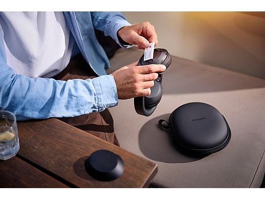 PHILIPS TAH 8000 EBK/00, Over-ear Kopfhörer Bluetooth Schwarz PHILIPS