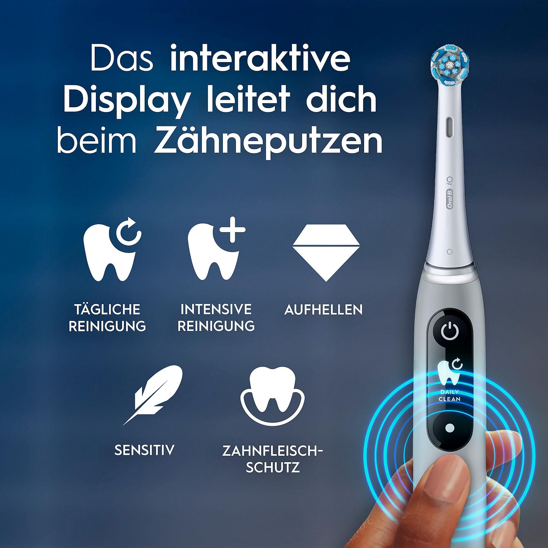 ORAL-B iO 6 Elektrische Zahnbürste Grey opal, Reinigungstechnologie: Mikrovibrationen ORAL-B