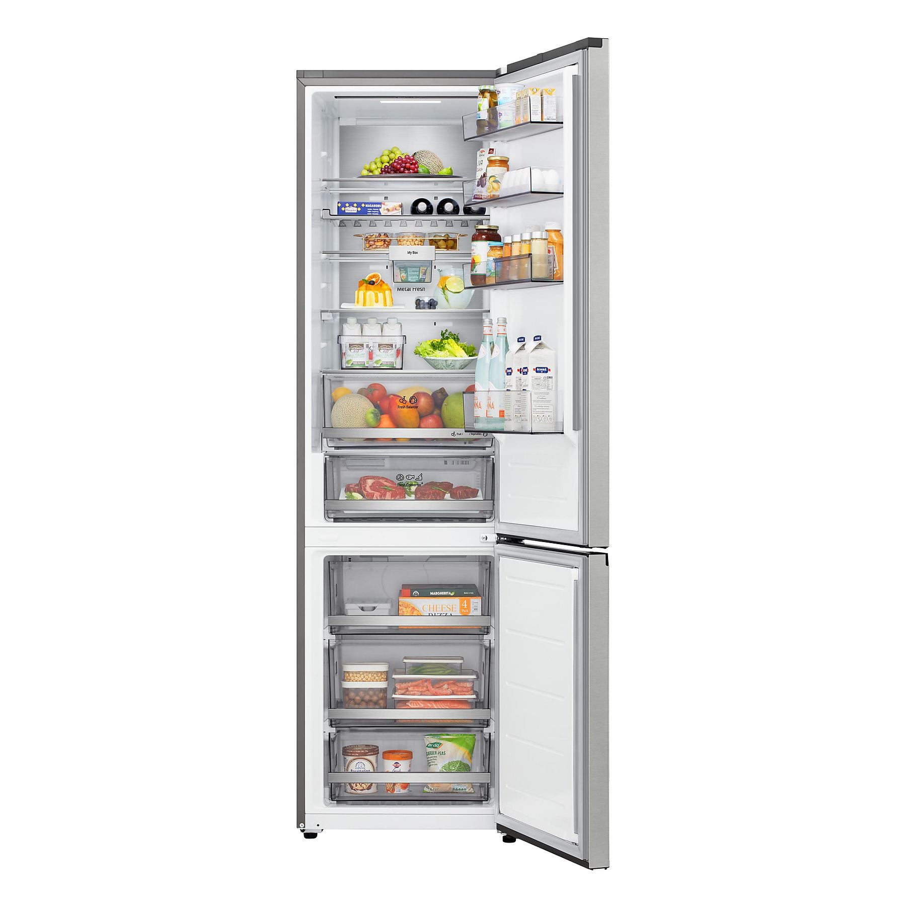 LG GBBS726BPY Fit&Max Kühlgefrierkombination (B, 375 l, 2030 mm hoch, Prime Silver) LG