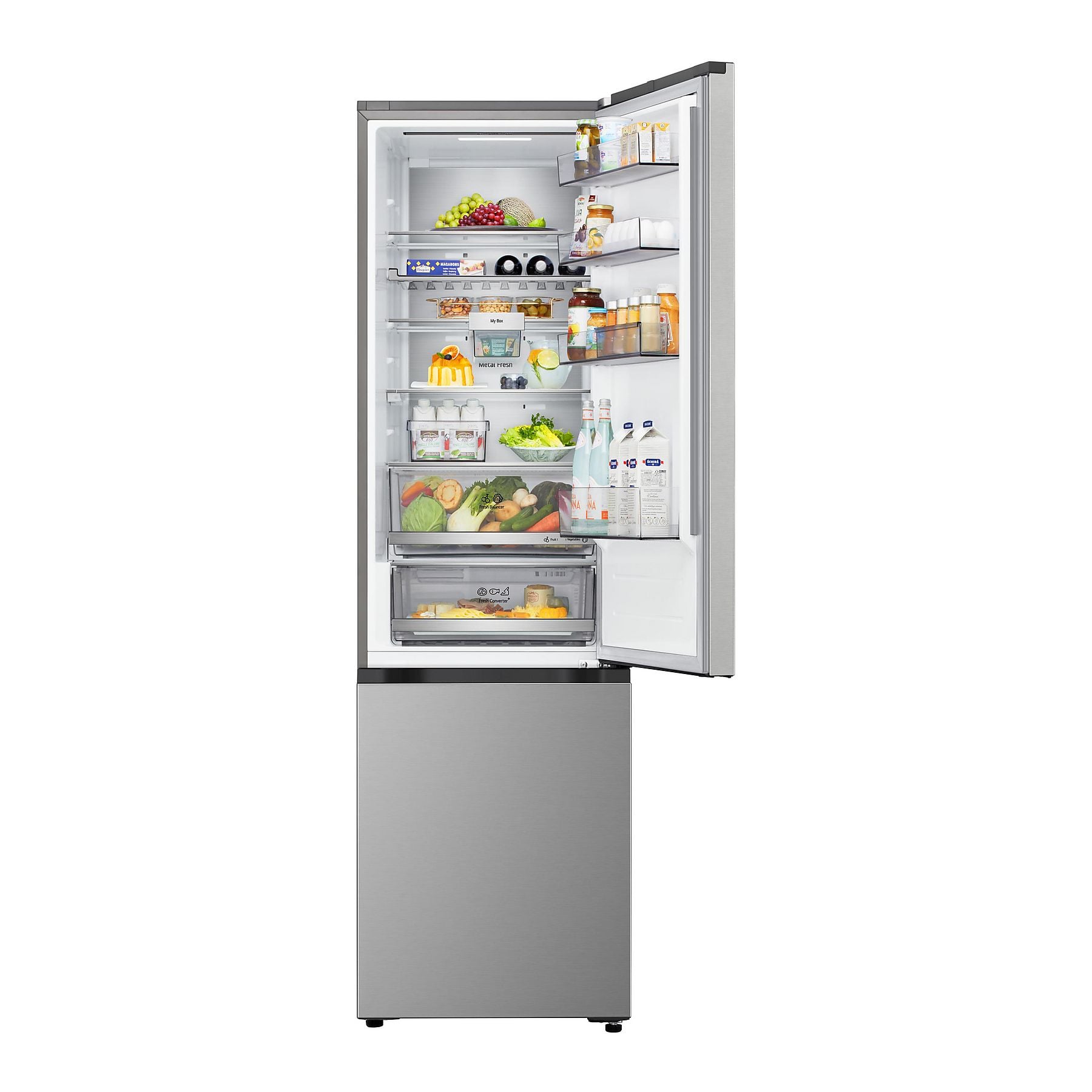 LG GBBS726BPY Fit&Max Kühlgefrierkombination (B, 375 l, 2030 mm hoch, Prime Silver) LG