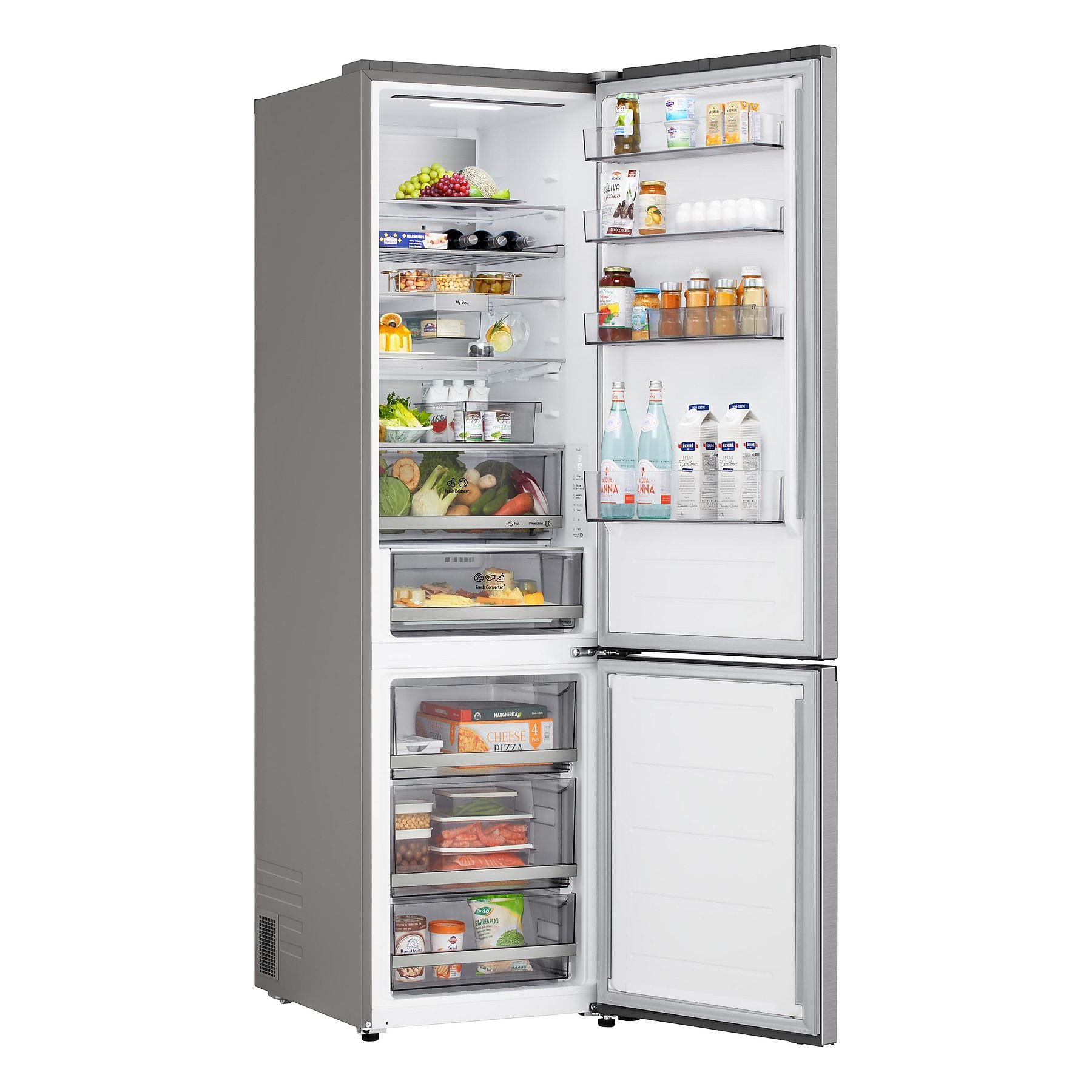 LG GBBS726BPY Fit&Max Kühlgefrierkombination (B, 375 l, 2030 mm hoch, Prime Silver) LG