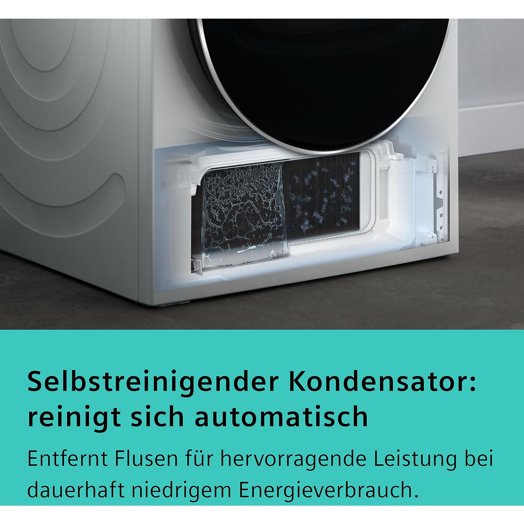 SIEMENS WQ45G2D00 Wärmepumpentrockner iQ500 (9,0 kg, Weiß) SIEMENS