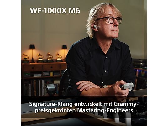 SONY WF-1000XM6 mit Noisecanceling, kabellos, In-ear Kopfhörer Bluetooth Schwarz SONY