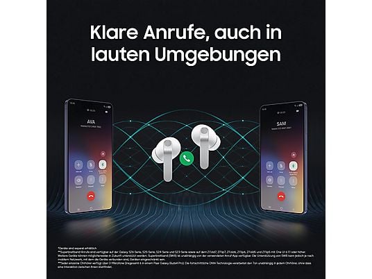 SAMSUNG Galaxy Buds4 Pro, In-ear Kopfhörer Bluetooth Weiß SAMSUNG