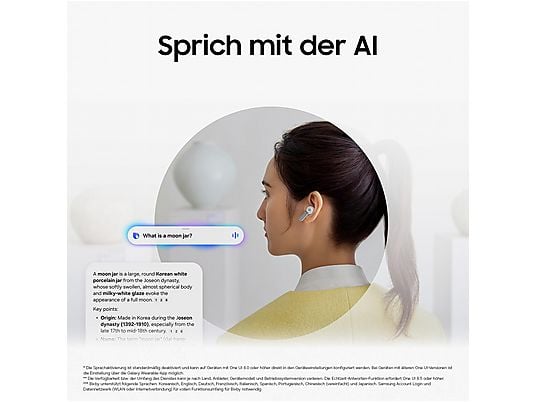 SAMSUNG Galaxy Buds4 Pro, In-ear Kopfhörer Bluetooth Weiß SAMSUNG