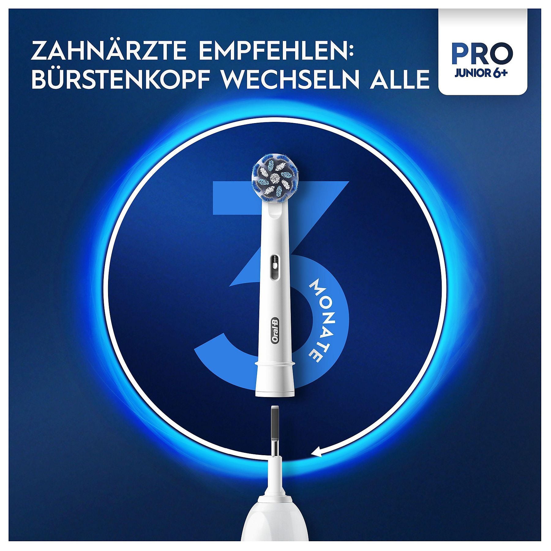 ORAL-B Pro Junior 6+ Star Wars Elektrische Kinderzahnbürste Weiß, Reinigungstechnologie: Oszillierend / Rotierend (2D) ORAL-B