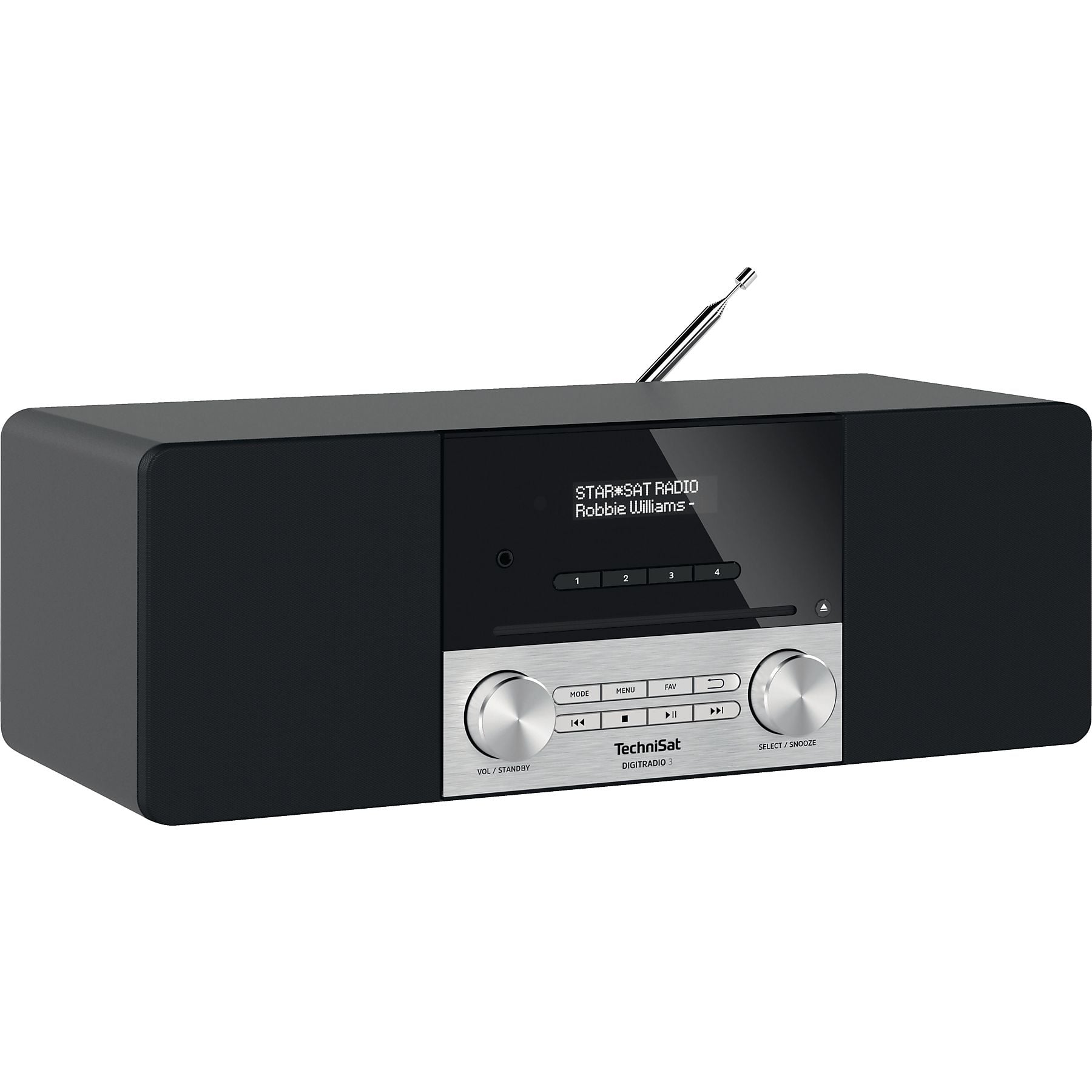 TECHNISAT DIGITRADIO 3 DAB+ Radio, DAB+, Bluetooth, Schwarz/Silber TECHNISAT