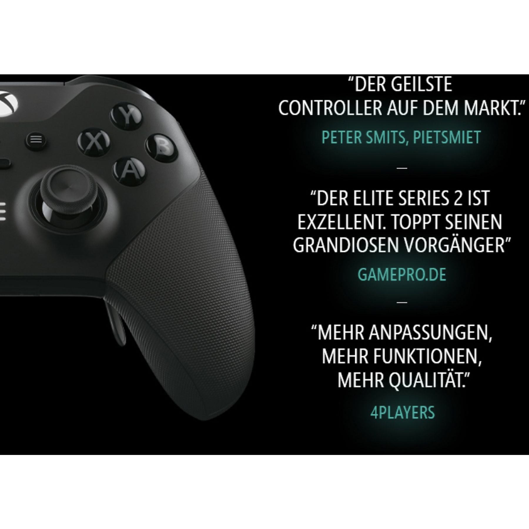 MICROSOFT Elite Series 2 Wireless Controller Schwarz für Xbox Series X, Xbox Series S, Xbox One, PC MICROSOFT