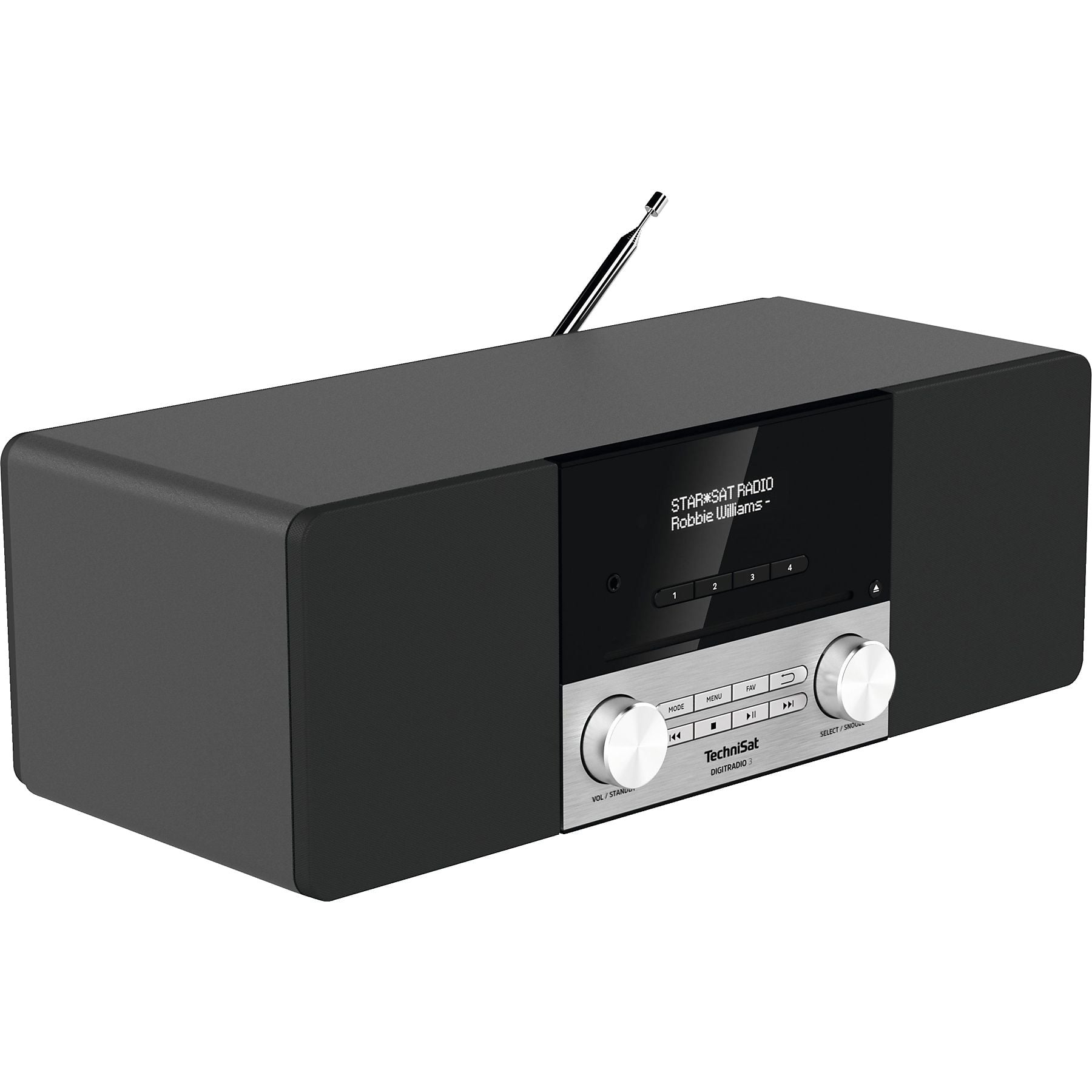 TECHNISAT DIGITRADIO 3 DAB+ Radio, DAB+, Bluetooth, Schwarz/Silber TECHNISAT
