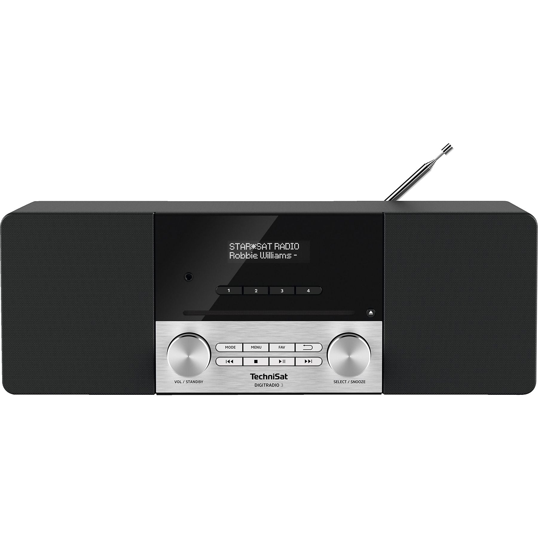 TECHNISAT DIGITRADIO 3 DAB+ Radio, DAB+, Bluetooth, Schwarz/Silber TECHNISAT
