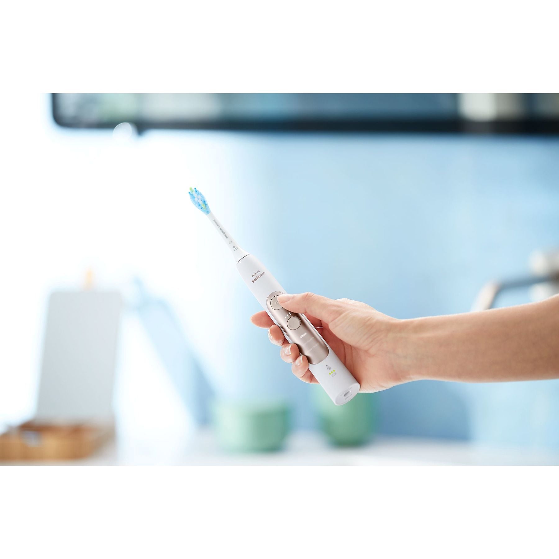 PHILIPS Sonicare HX9611/19 ExpertClean 7300 Elektrische Zahnbürste Weiß/Silber, Reinigungstechnologie: Schalltechnologie PHILIPS