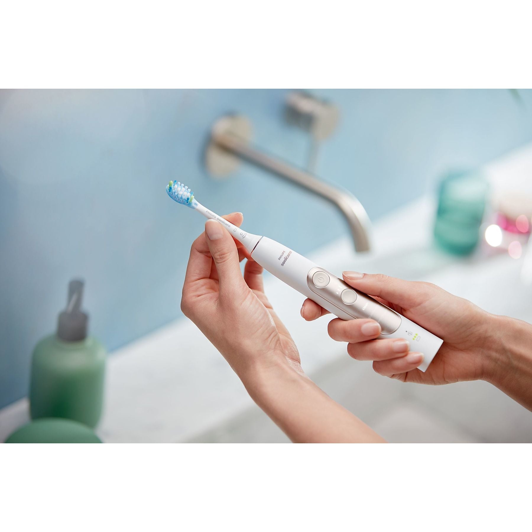 PHILIPS Sonicare HX9611/19 ExpertClean 7300 Elektrische Zahnbürste Weiß/Silber, Reinigungstechnologie: Schalltechnologie PHILIPS