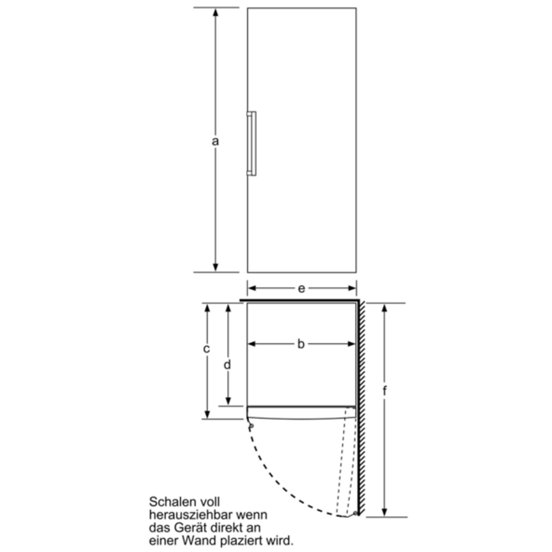 BOSCH GSN51AWDV Gefrierschrank Serie 6 (D, 290 l, 1610 mm hoch) BOSCH