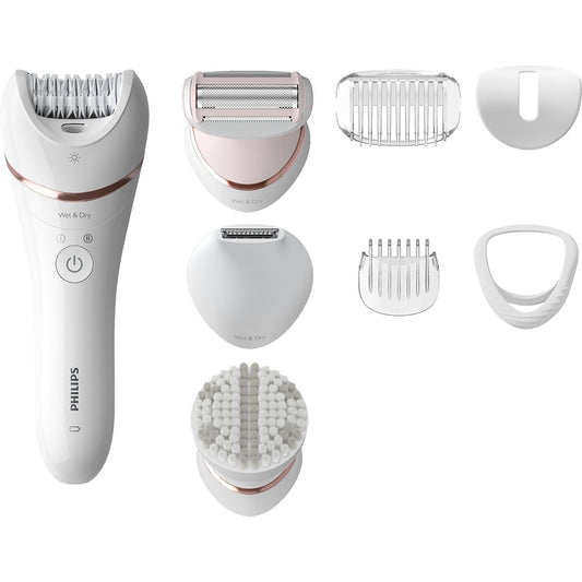 PHILIPS BRE735/00 Series 8000 Epilierer, Weiß PHILIPS