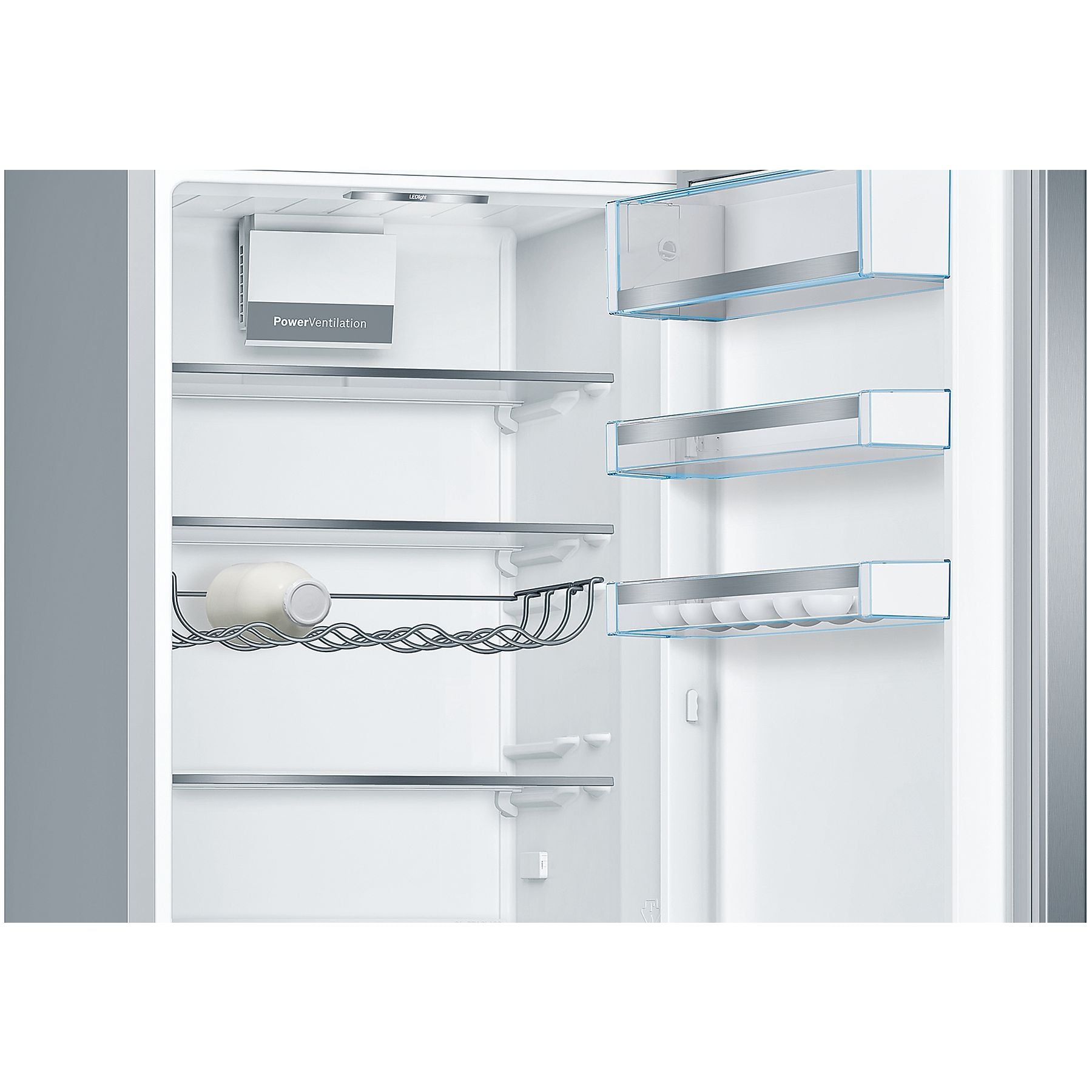 BOSCH KGE398IBP Serie 6 Kühlgefrierkombination (B, 343 l, 2010 mm hoch, Gebürsteter Stahl mit Anti Fingerprint) BOSCH