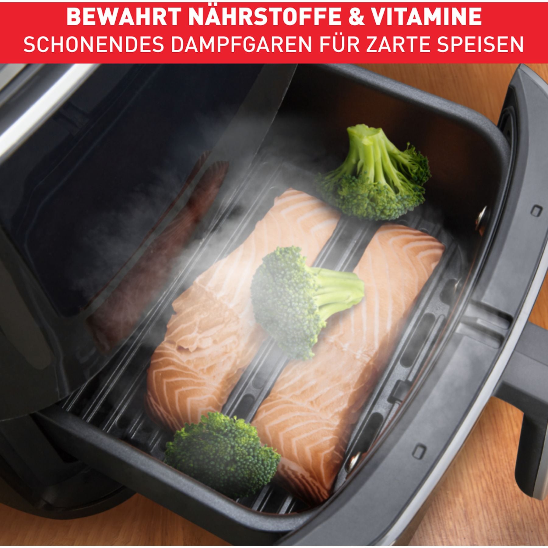 TEFAL FW2018 Easy Fry Grill & Steam Heißluftfritteuse 1700 Watt Schwarz TEFAL