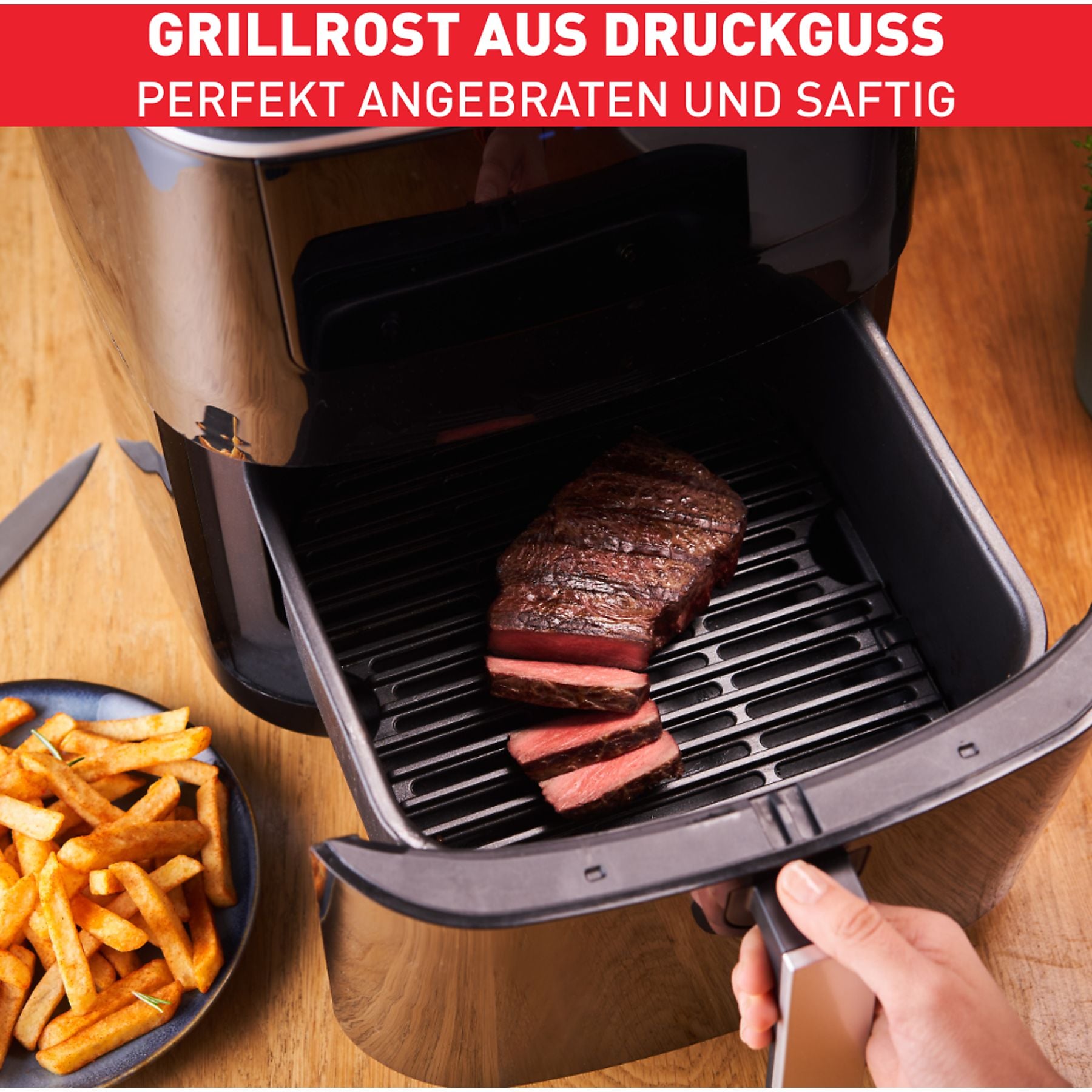 TEFAL FW2018 Easy Fry Grill & Steam Heißluftfritteuse 1700 Watt Schwarz TEFAL