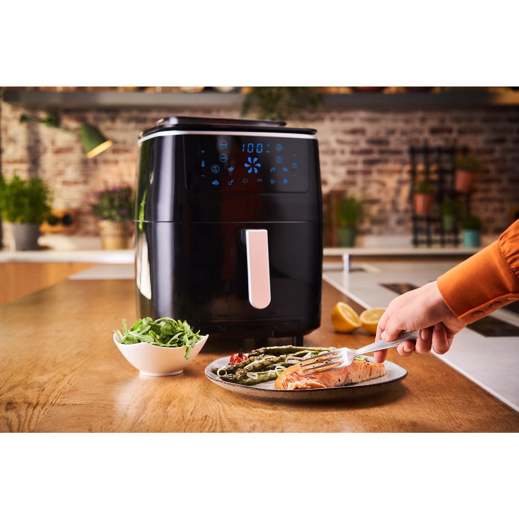 TEFAL FW2018 Easy Fry Grill & Steam Heißluftfritteuse 1700 Watt Schwarz TEFAL