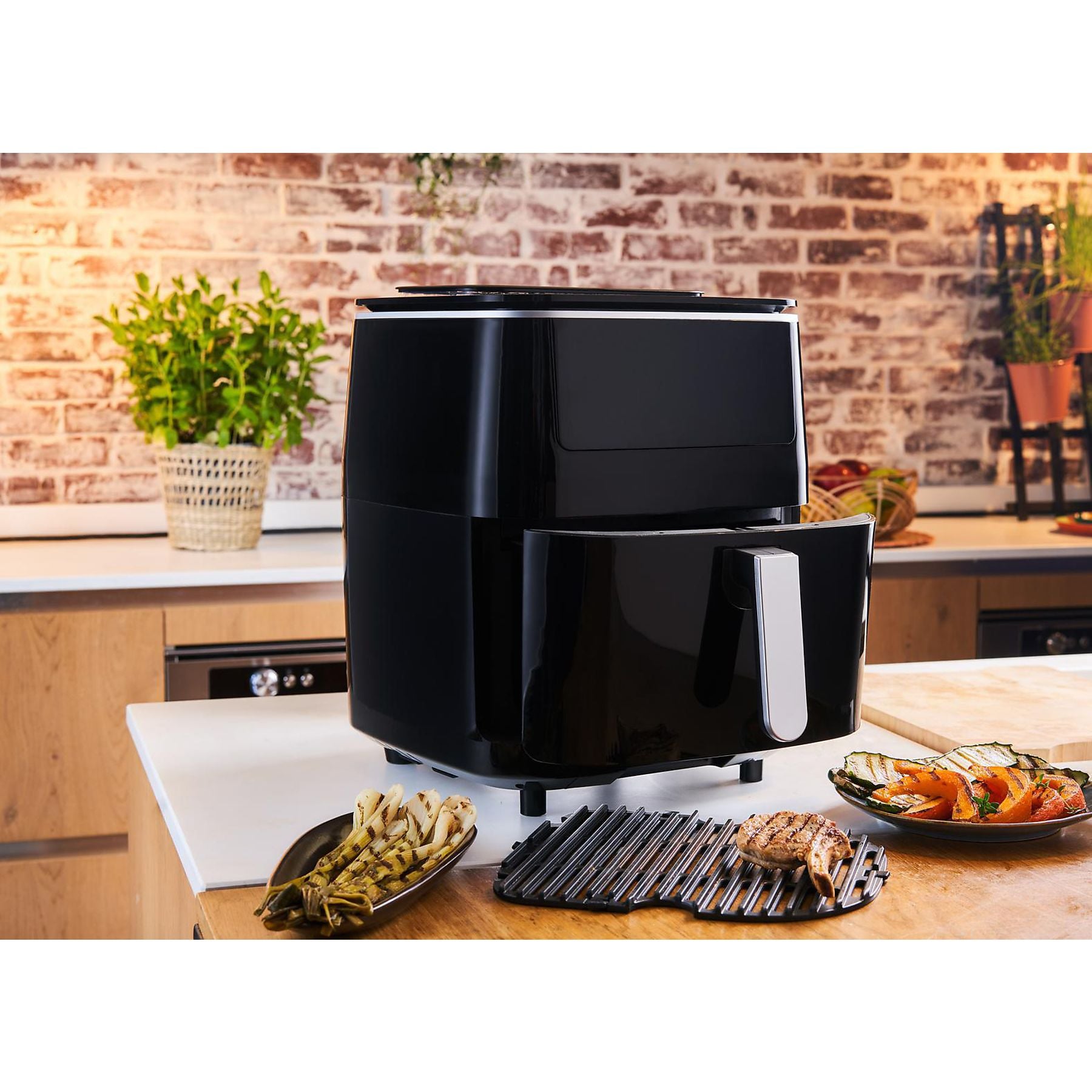 TEFAL FW2018 Easy Fry Grill & Steam Heißluftfritteuse 1700 Watt Schwarz TEFAL
