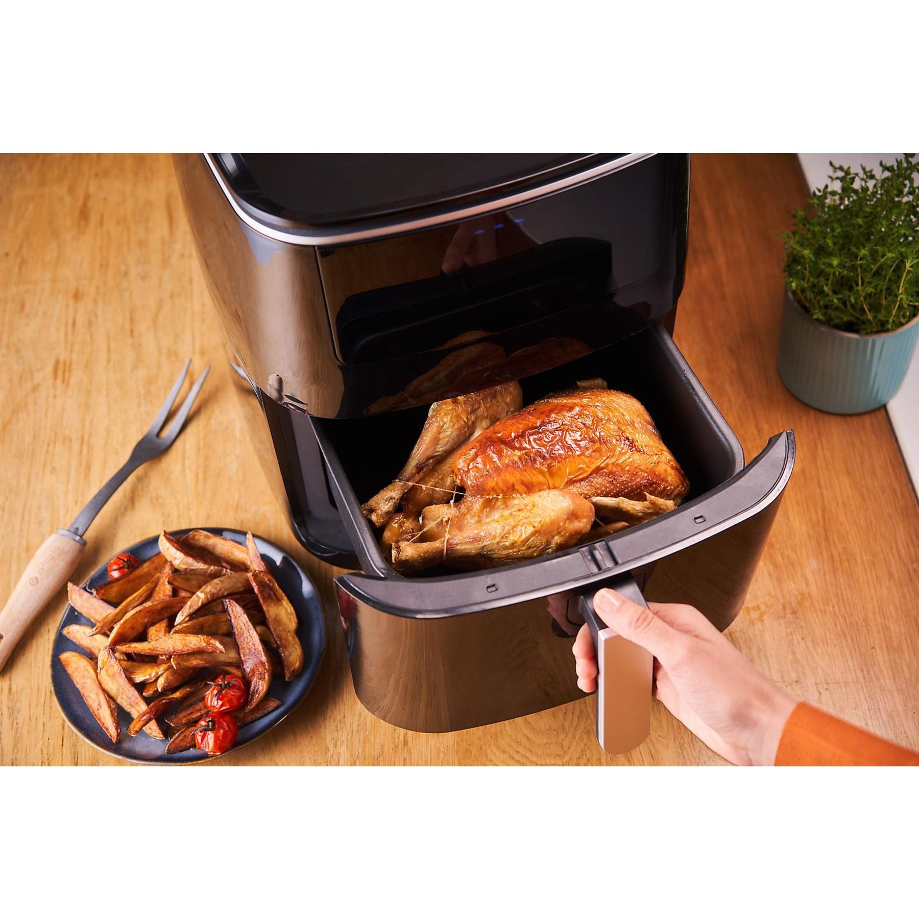 TEFAL FW2018 Easy Fry Grill & Steam Heißluftfritteuse 1700 Watt Schwarz TEFAL