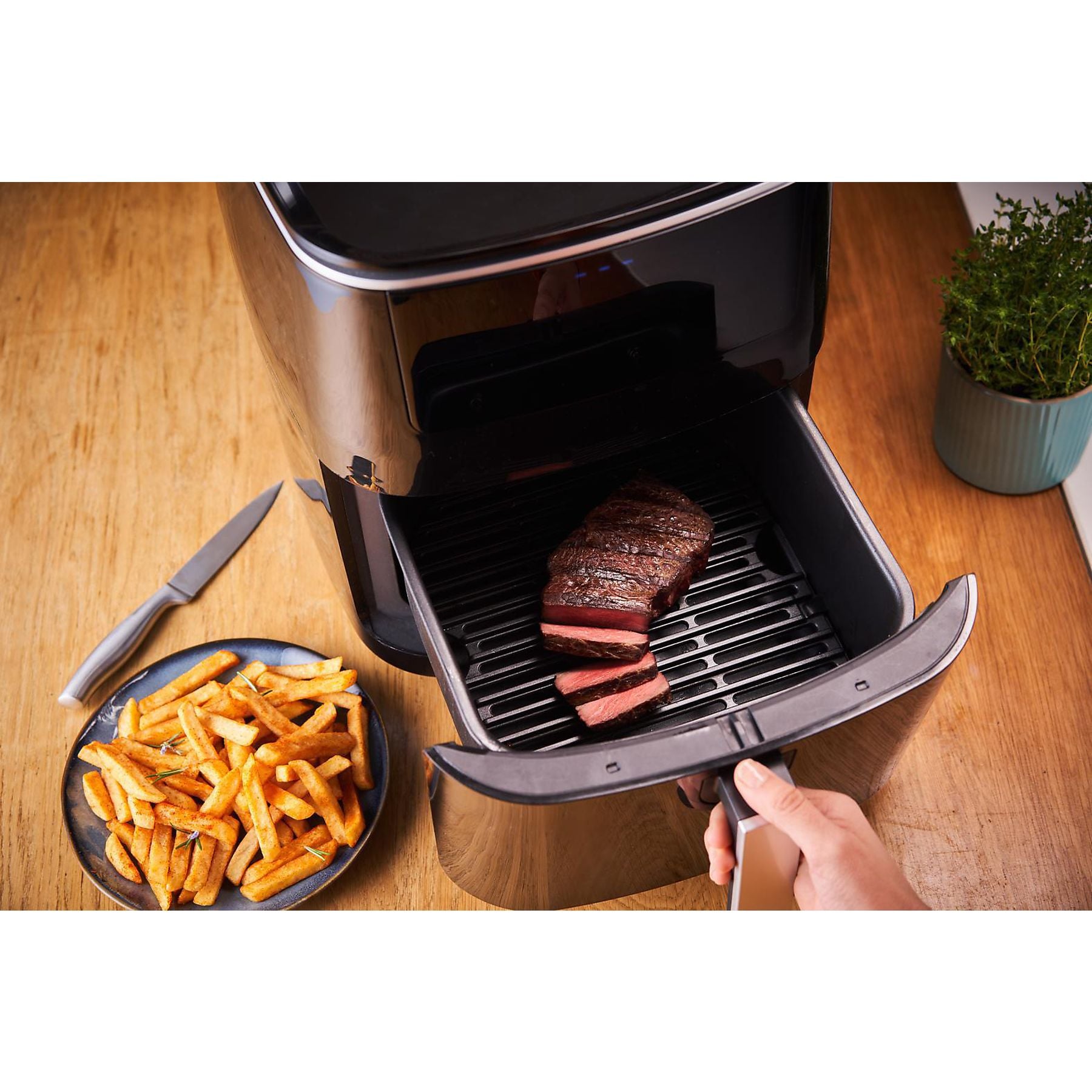 TEFAL FW2018 Easy Fry Grill & Steam Heißluftfritteuse 1700 Watt Schwarz TEFAL