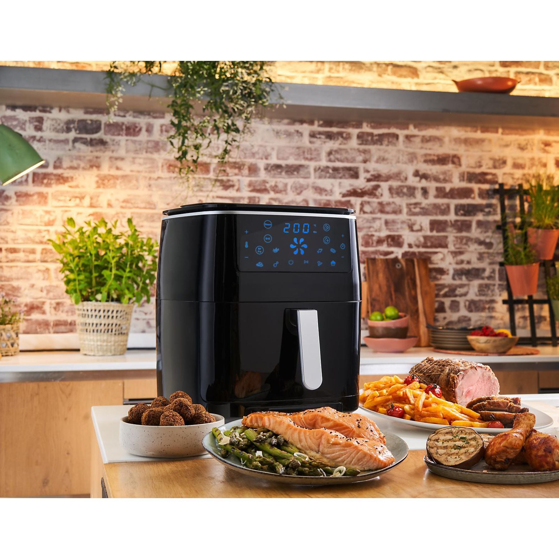 TEFAL FW2018 Easy Fry Grill & Steam Heißluftfritteuse 1700 Watt Schwarz TEFAL
