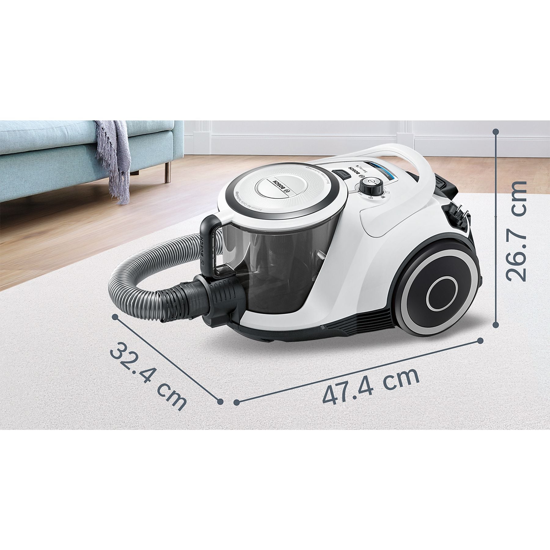 BOSCH BGC41XALL Serie 6 Staubsauger, maximale Leistung: 700 Watt BOSCH