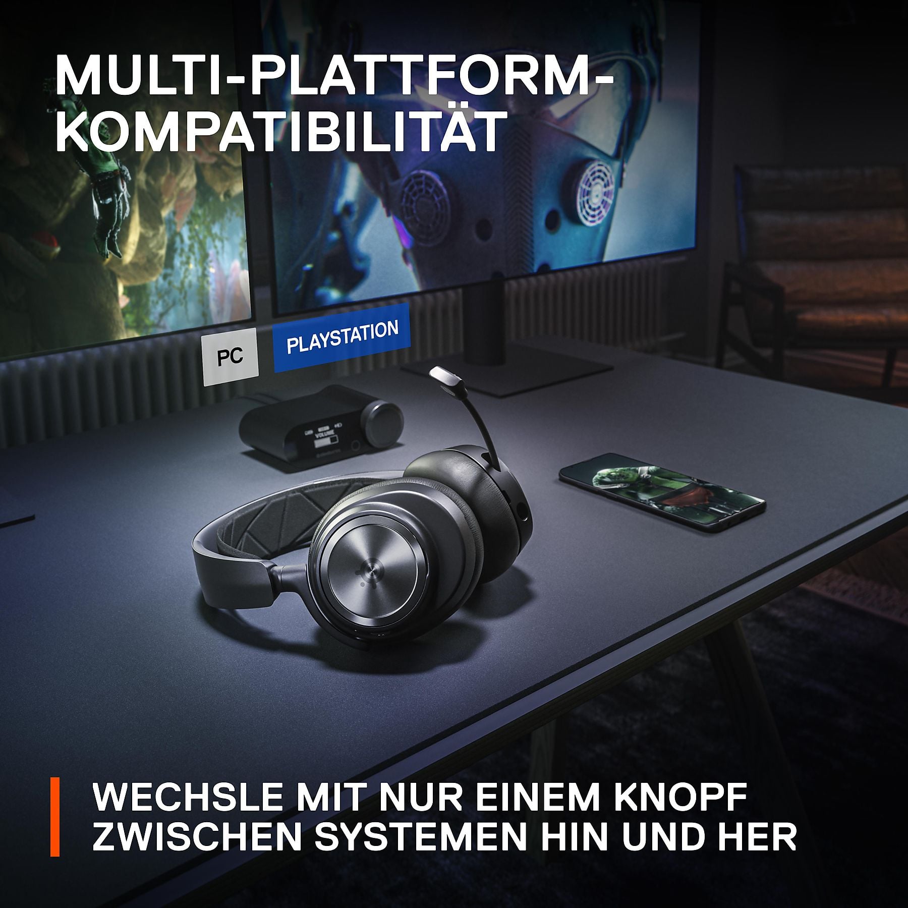 STEELSERIES Arctis Nova Pro Wireless, Over-ear Gaming-Headset Bluetooth Schwarz STEELSERIES
