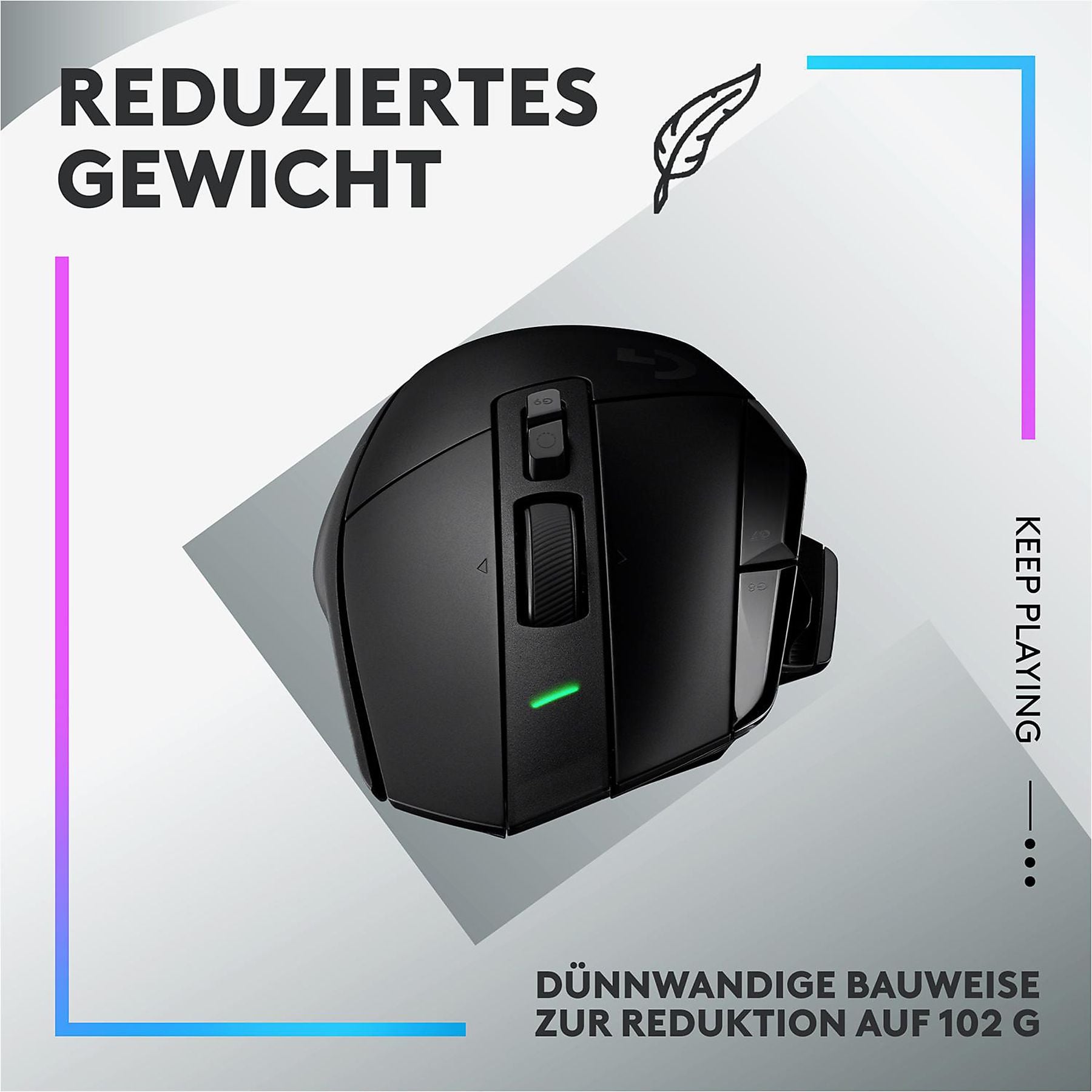 LOGITECH G502 X Lightspeed Gaming Maus, Schwarz LOGITECH