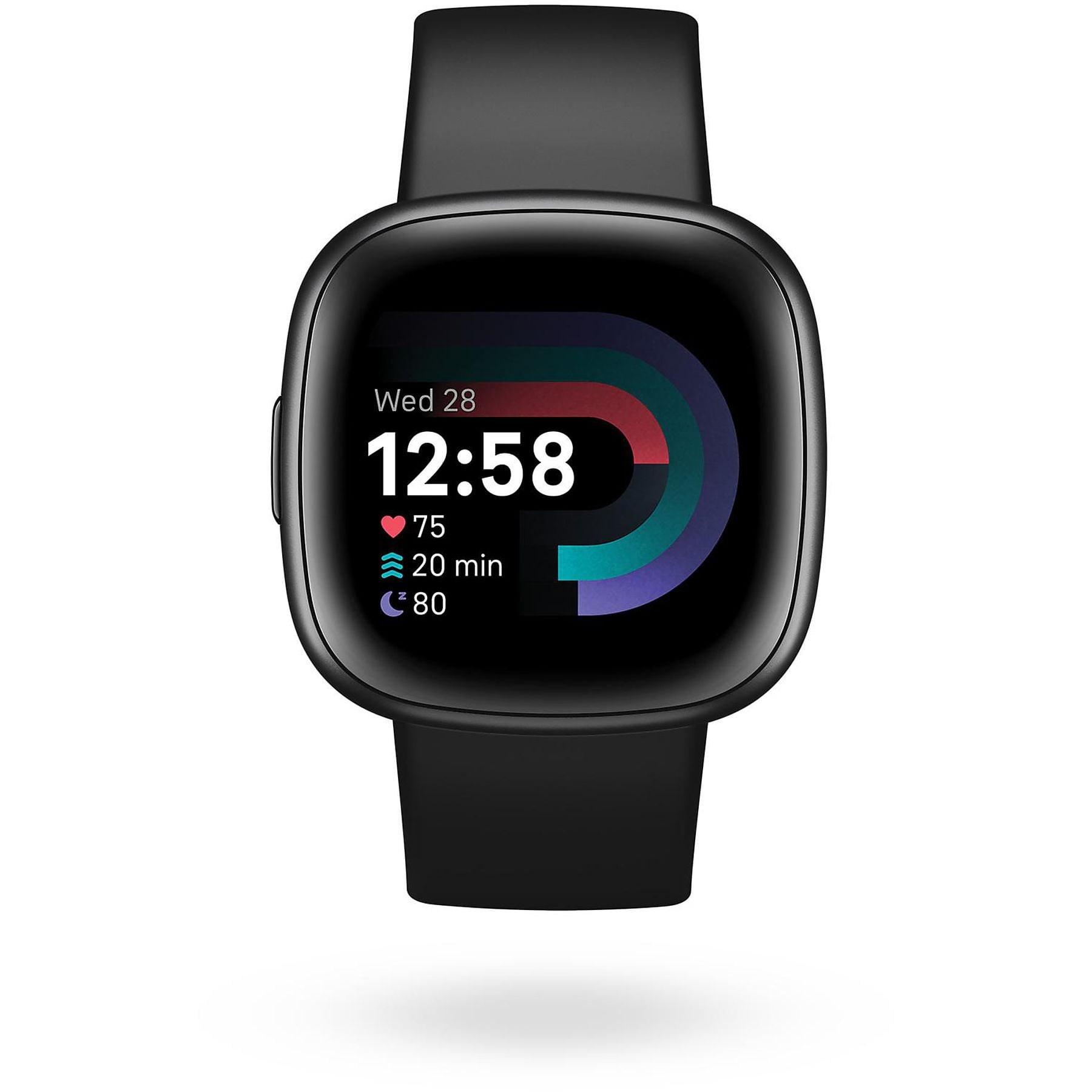 FITBIT Versa 4 Smartwatch Aluminium Elastomer, S/L, Black/Graphite FITBIT