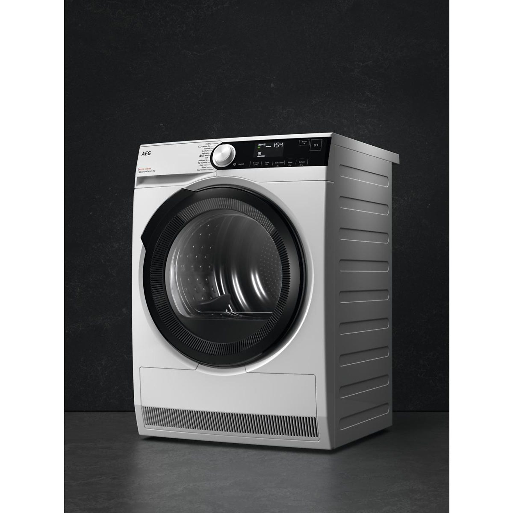 AEG TR8T70680 Wärmepumpentrockner Serie 8000 AbsoluteCare® mit Trommelsteuerung (8 kg, Weiß / Schwarz / Weiß) AEG