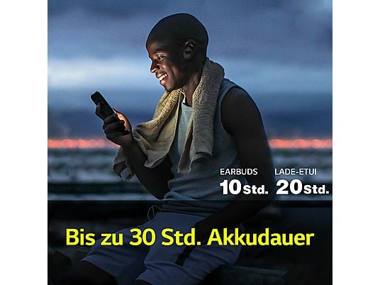 LG TONE Free Fit DTF7Q, In-ear Kopfhörer Bluetooth Schwarz LG