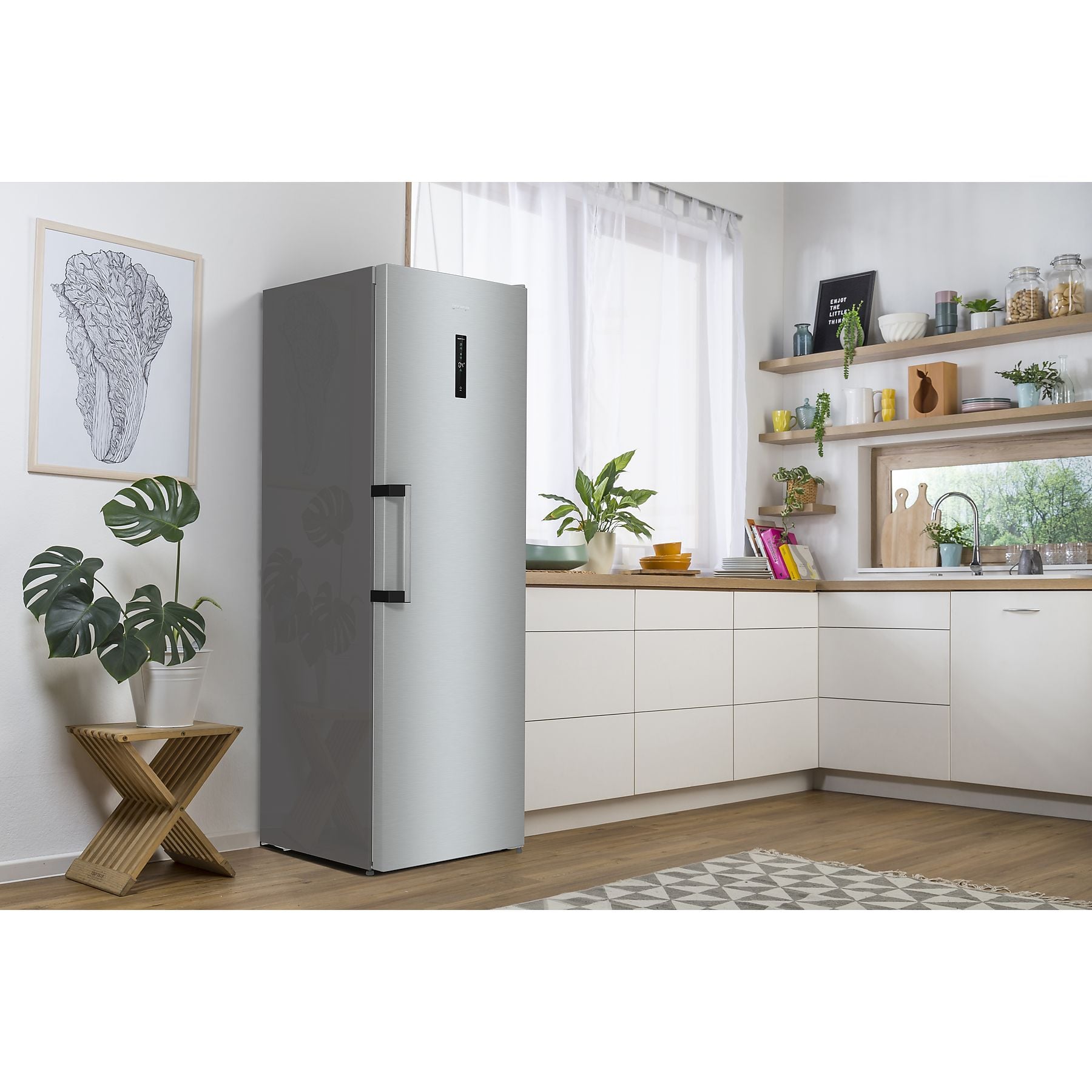 GORENJE R619DAXL6 Gorenje Advanced Line Kühlschrank (398 l, D, 1850 mm hoch, Silber) GORENJE