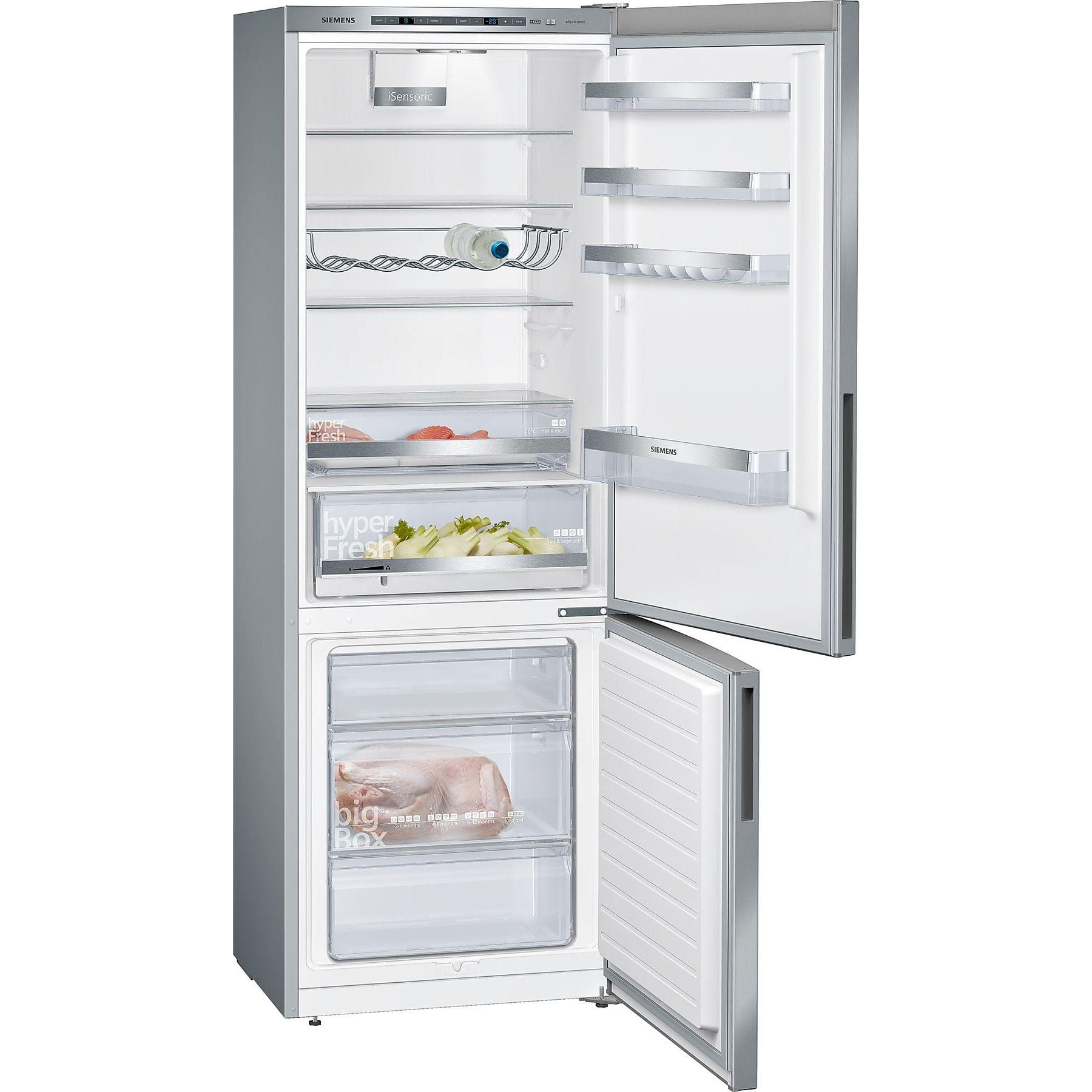 SIEMENS KG49EAICA iQ500 Kühlgefrierkombination (C, 419 l, 2010 mm hoch, Inox-antifingerprint) SIEMENS