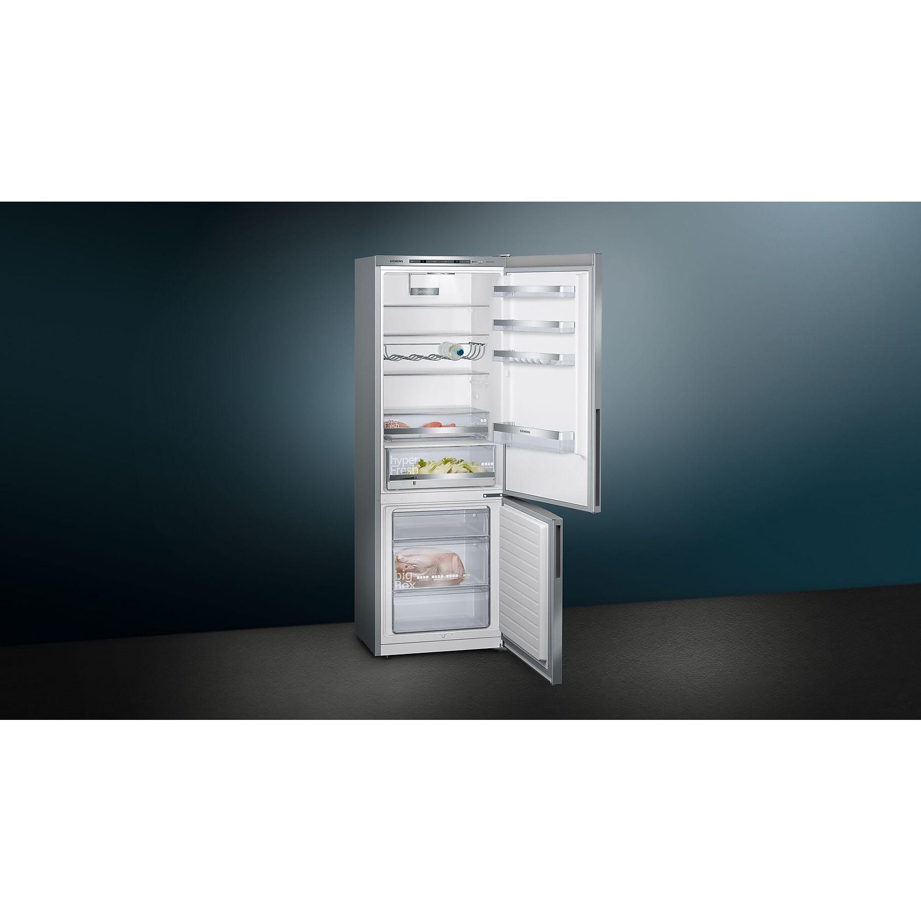 SIEMENS KG49EAICA iQ500 Kühlgefrierkombination (C, 419 l, 2010 mm hoch, Inox-antifingerprint) SIEMENS
