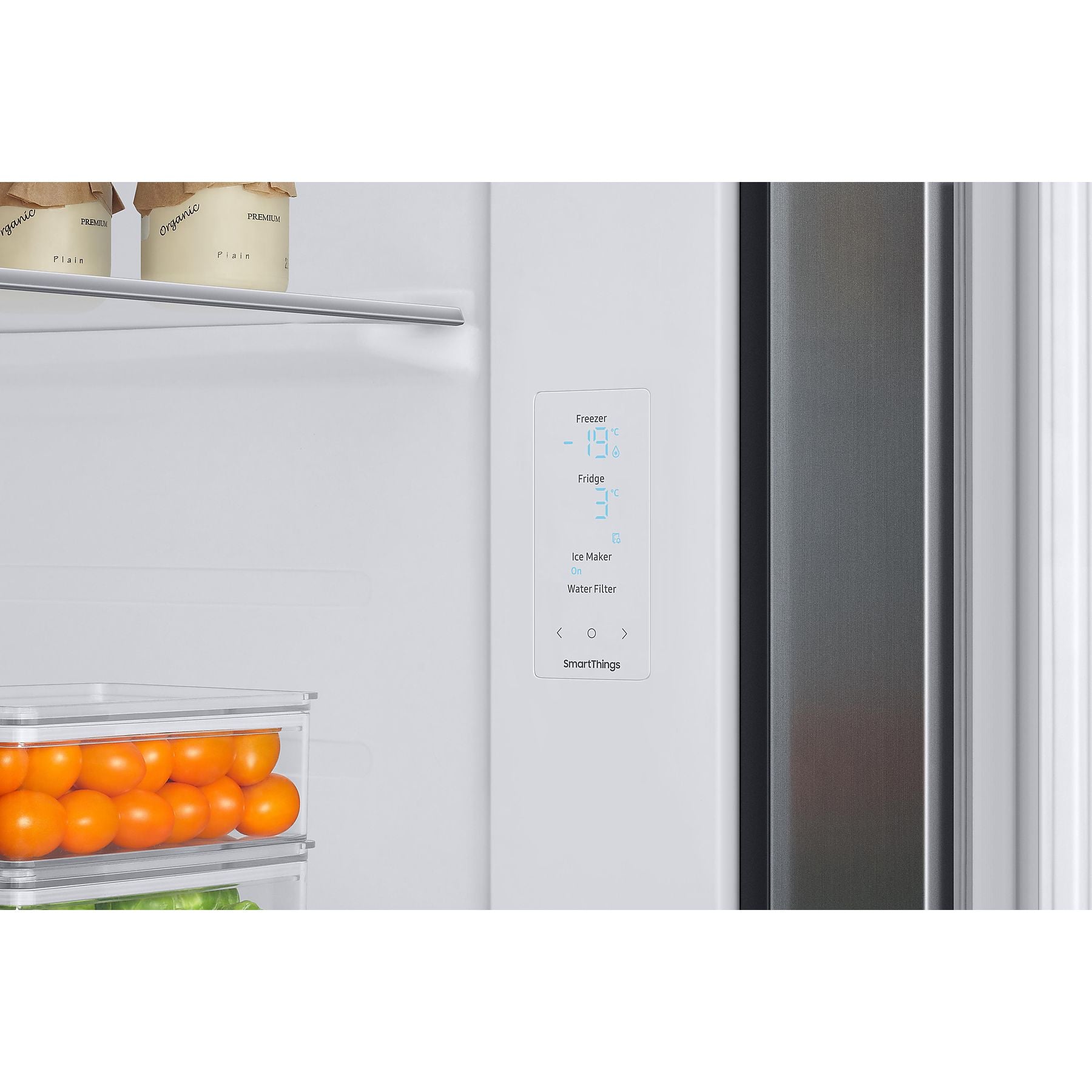SAMSUNG RS6GA884CS9/EG Side-by-Side (635 l, C, 1780 mm hoch, Edelstahl Look/Silber) SAMSUNG