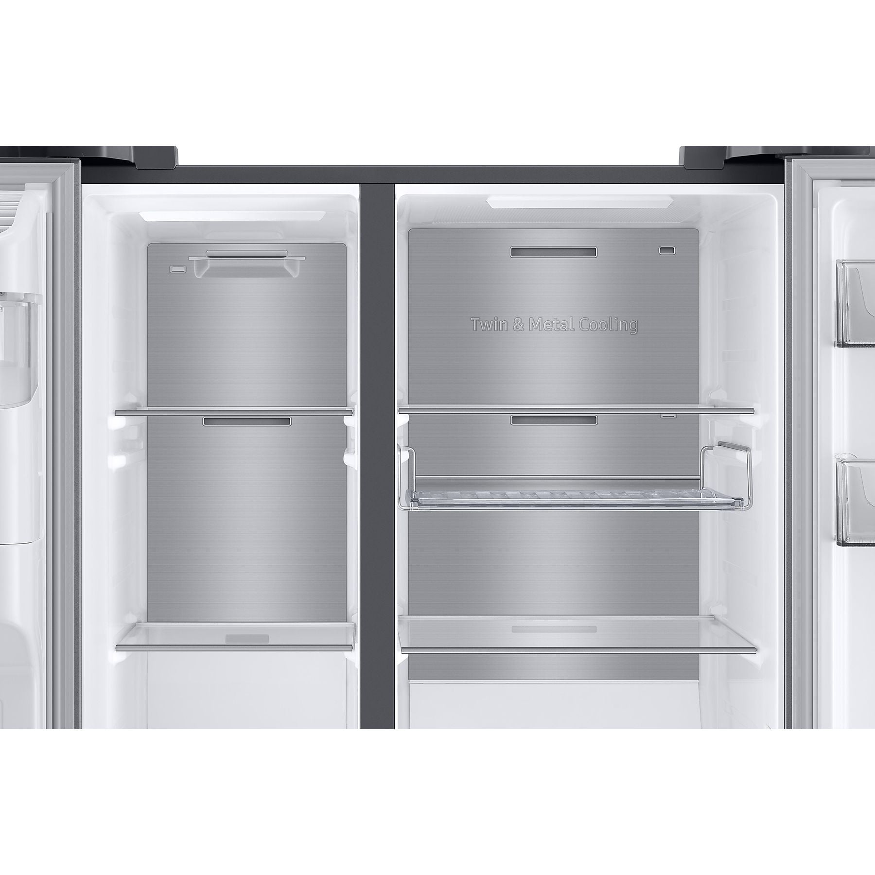 SAMSUNG RS6GA884CS9/EG Side-by-Side (635 l, C, 1780 mm hoch, Edelstahl Look/Silber) SAMSUNG