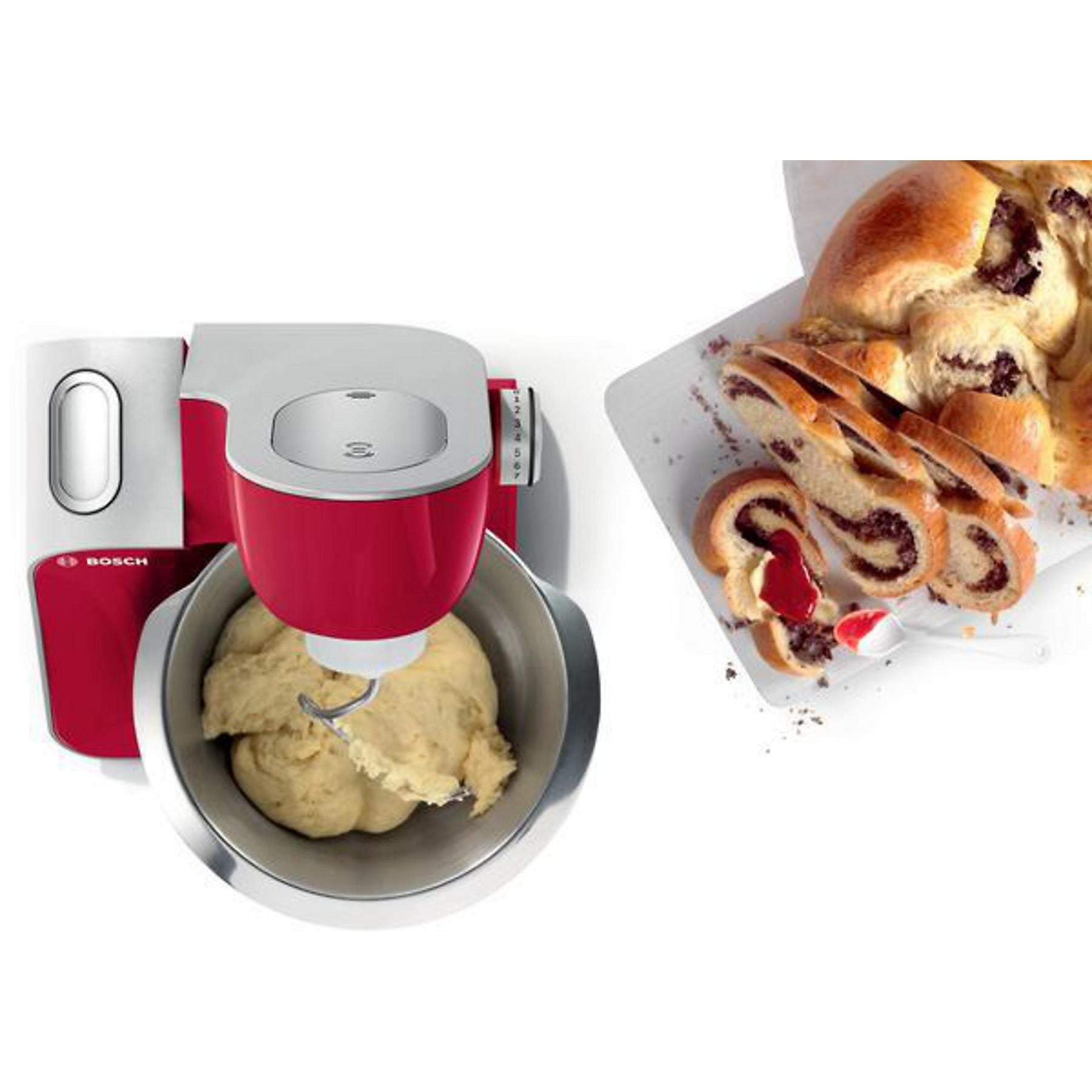 BOSCH MUM58720 Küchenmaschine Deep Red (Rührschüsselkapazität: 3,9 l, 1000 Watt) BOSCH