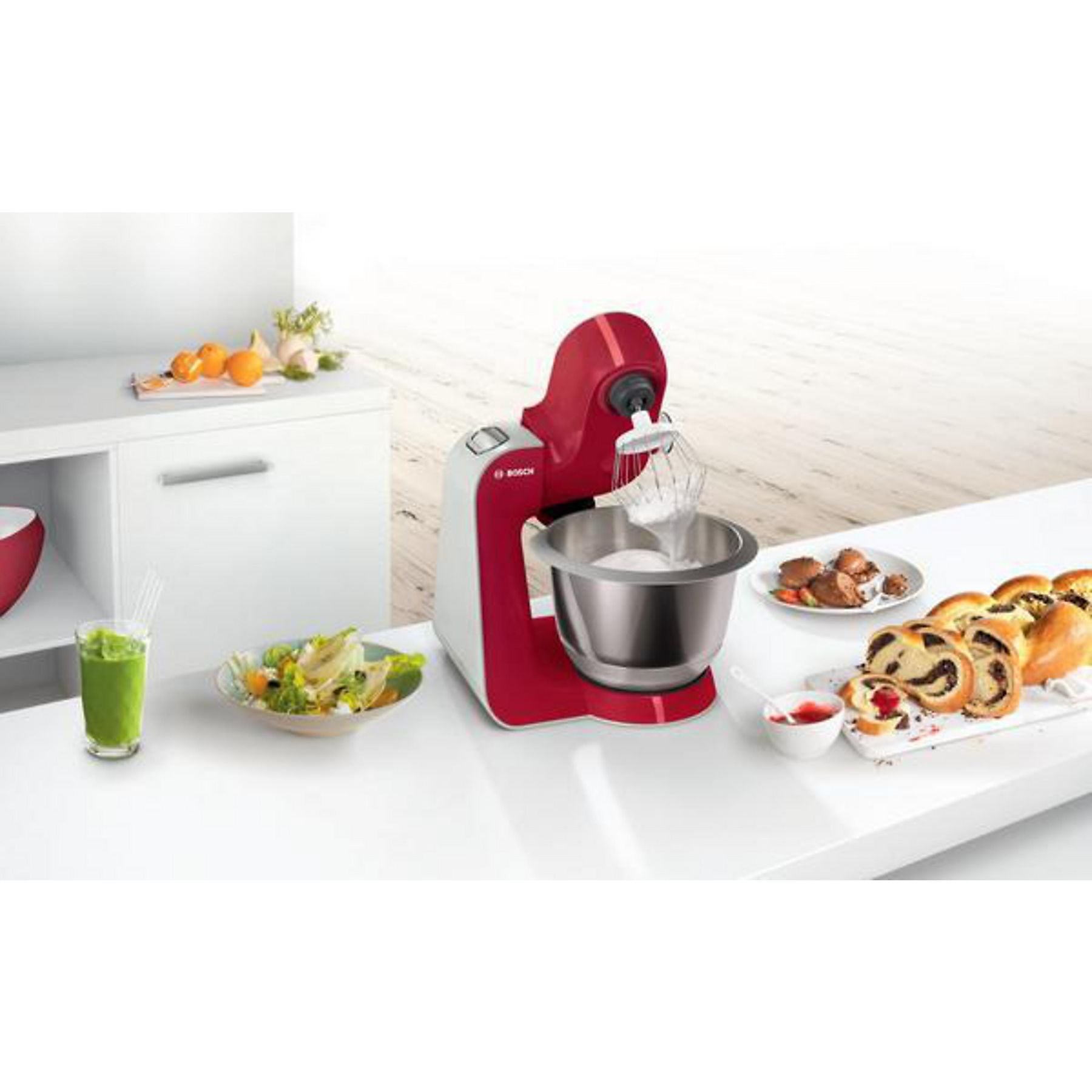 BOSCH MUM58720 Küchenmaschine Deep Red (Rührschüsselkapazität: 3,9 l, 1000 Watt) BOSCH